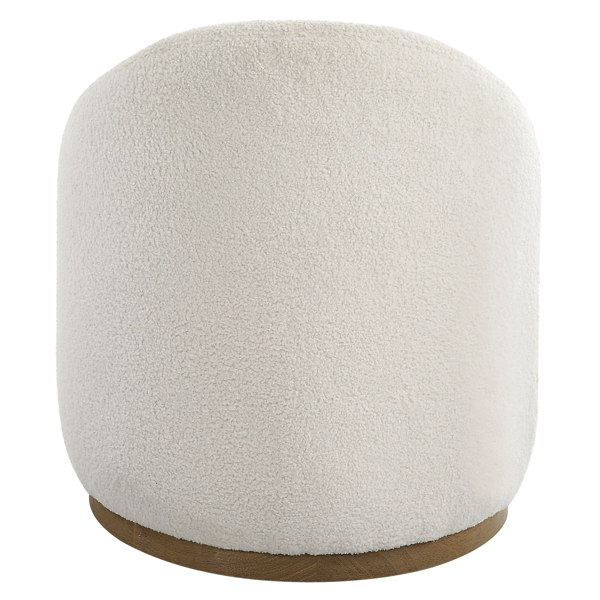 Uttermost Swirl Swivel Sheepskin Ottoman - Image 10