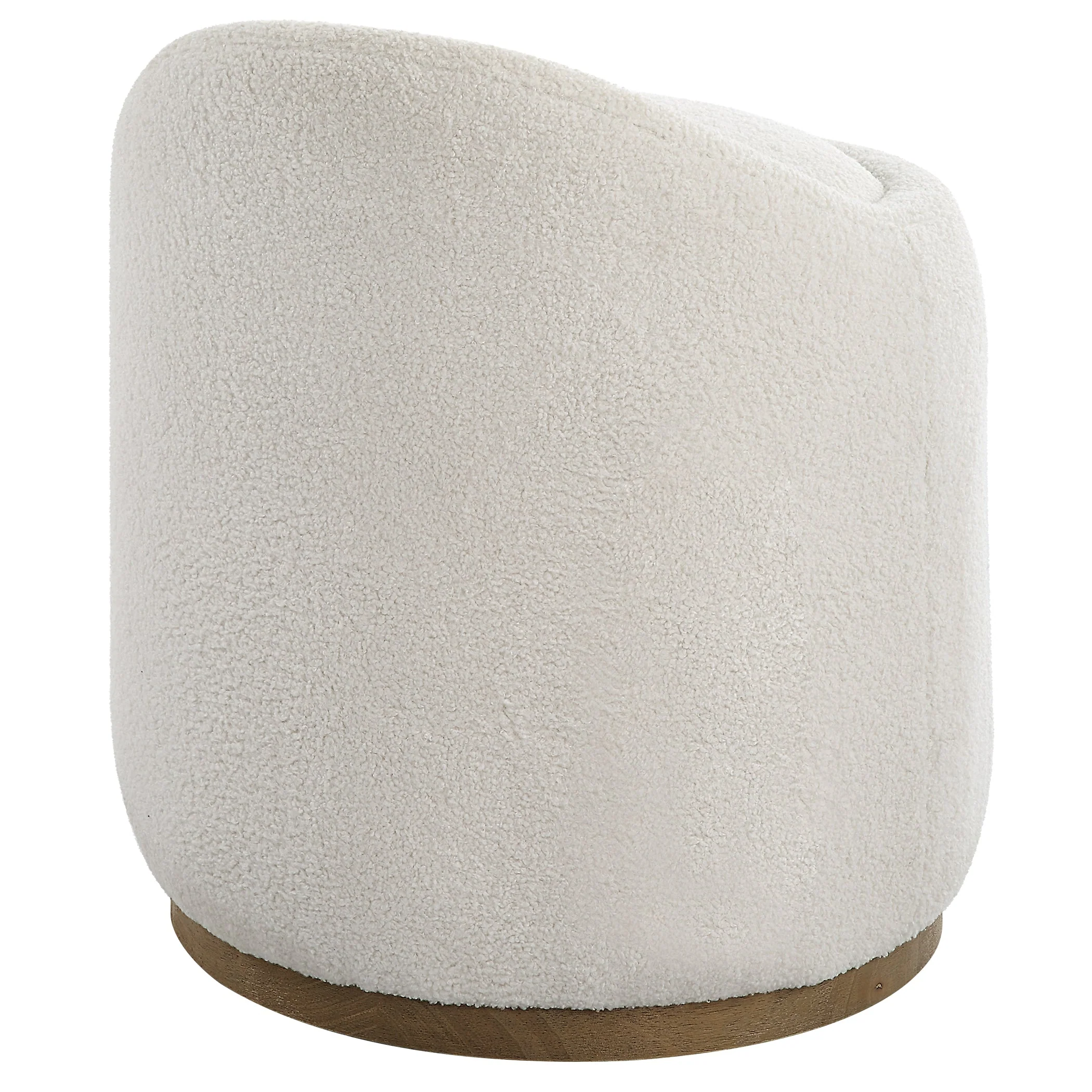 Uttermost Swirl Swivel Sheepskin Ottoman - Image 7