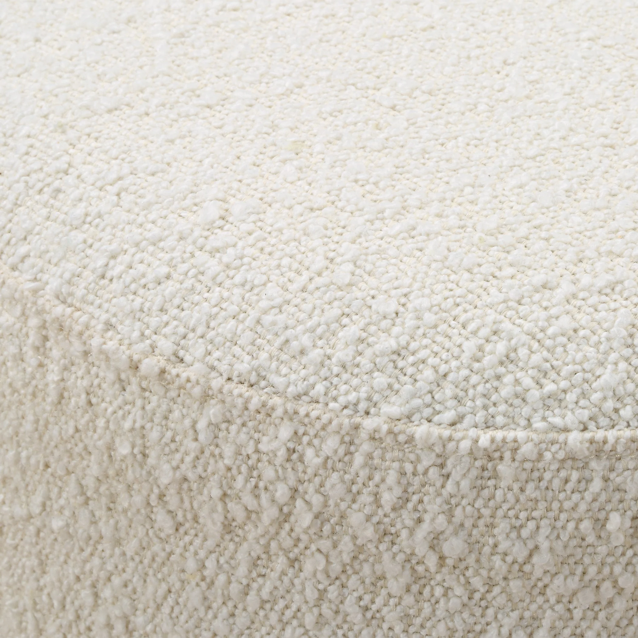 Uttermost Swirls Poplar Ivory Ottoman - Image 5