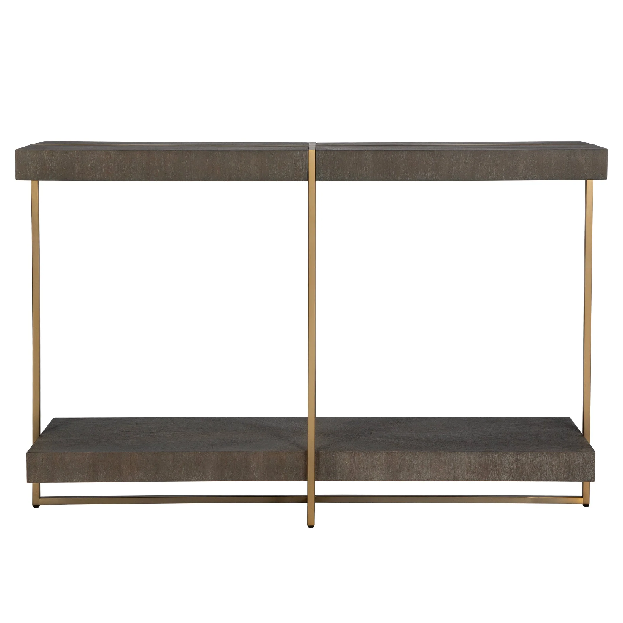Uttermost Taja Modern Brass / Wood Console Table