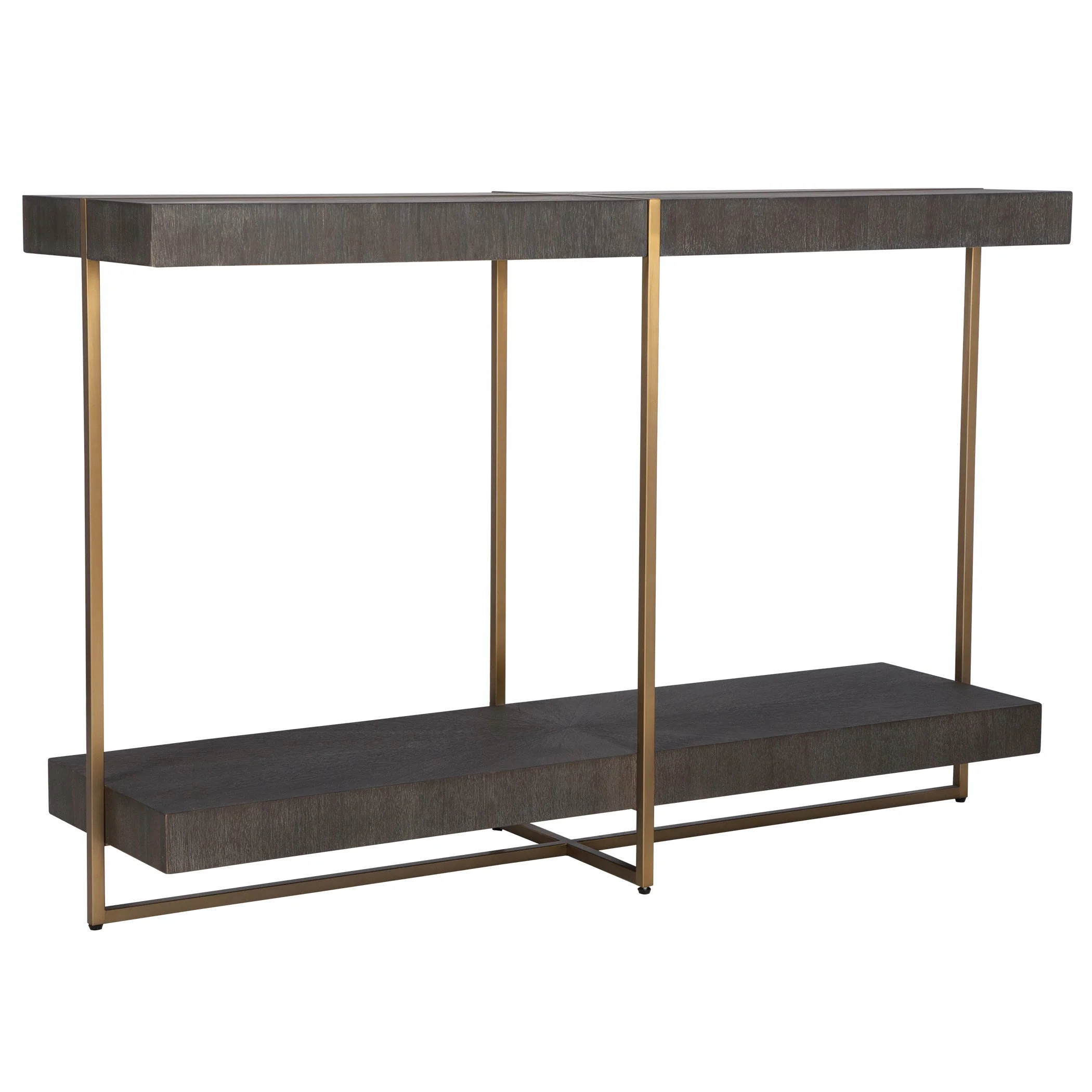 Uttermost Taja Modern Brass / Wood Console Table - Image 4