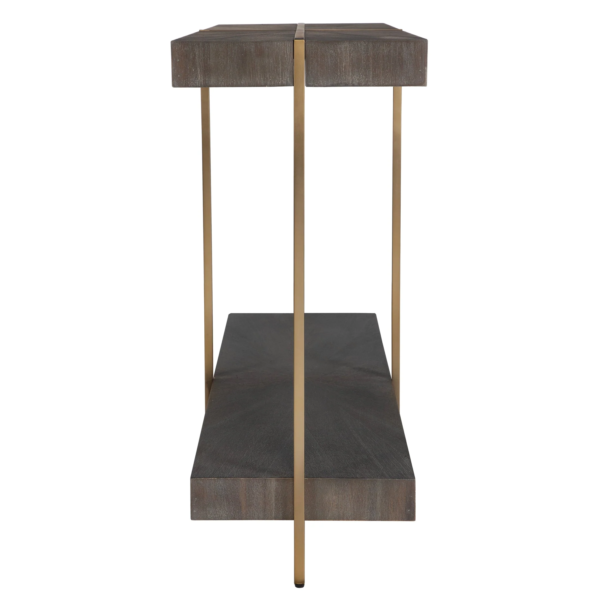 Uttermost Taja Modern Brass / Wood Console Table - Image 5