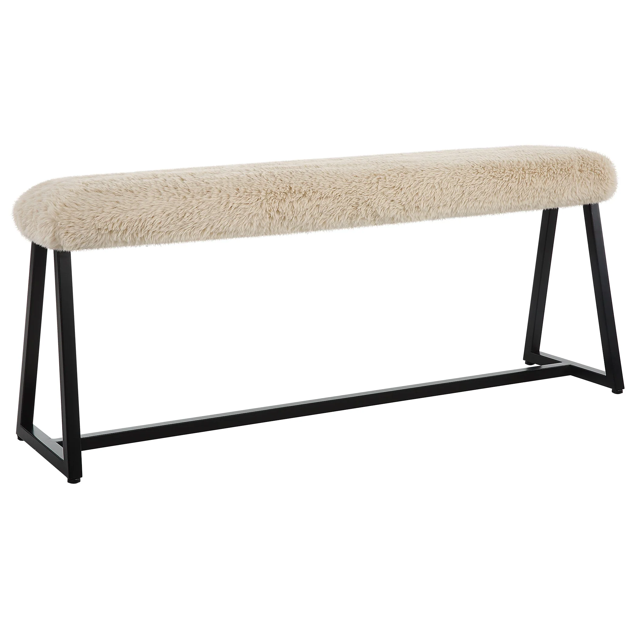 Uttermost Taupo Sheepskin Bench - Image 4
