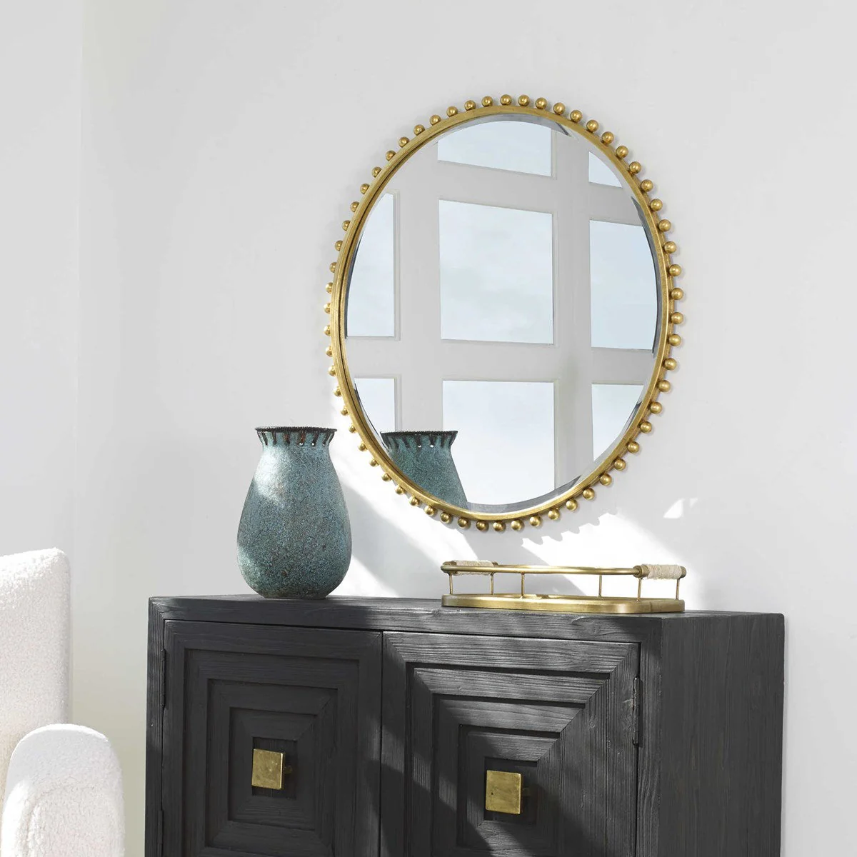 Uttermost Taza Gold Round Mirror - Image 3