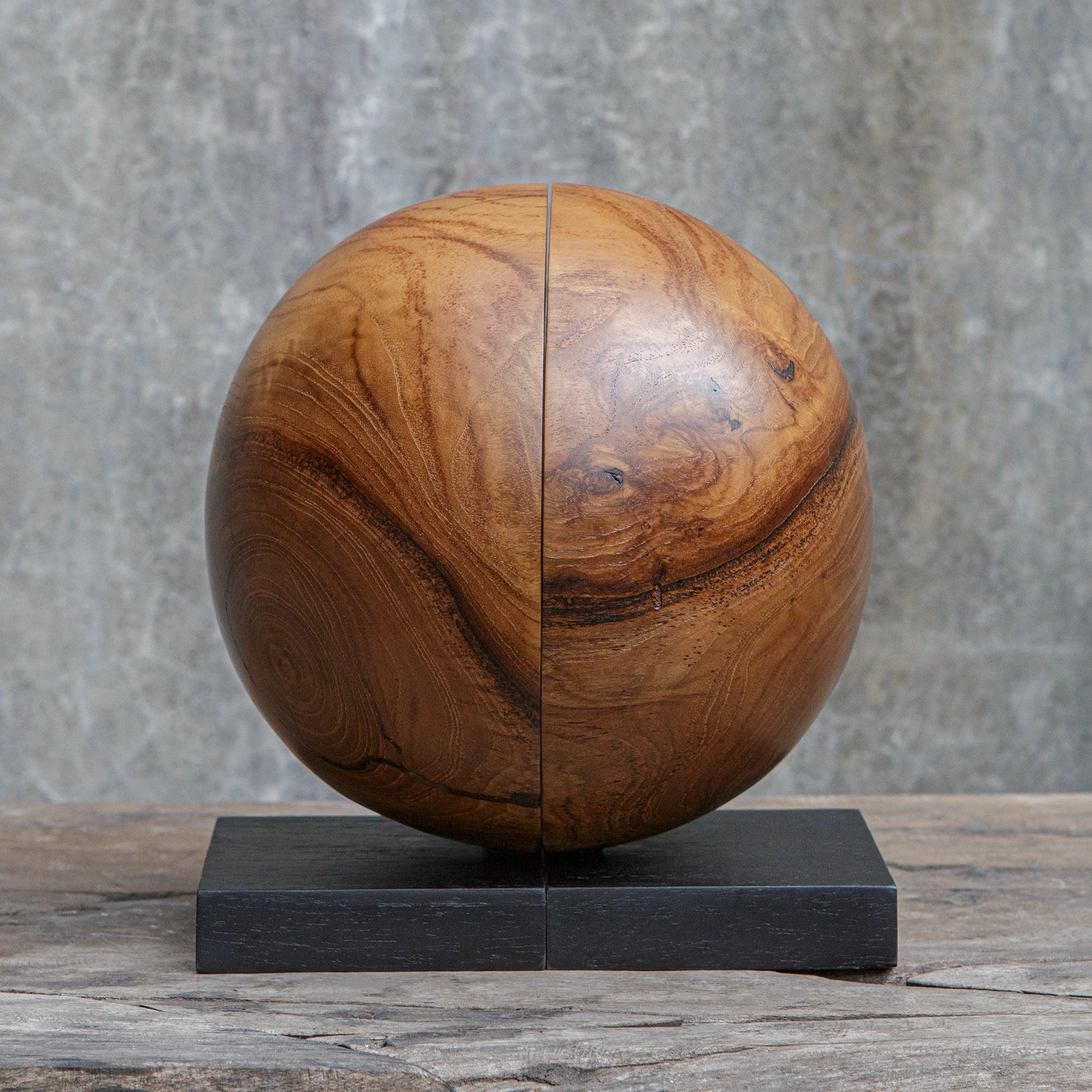 Uttermost Teak And Noir Bookends Set/2 - Image 3