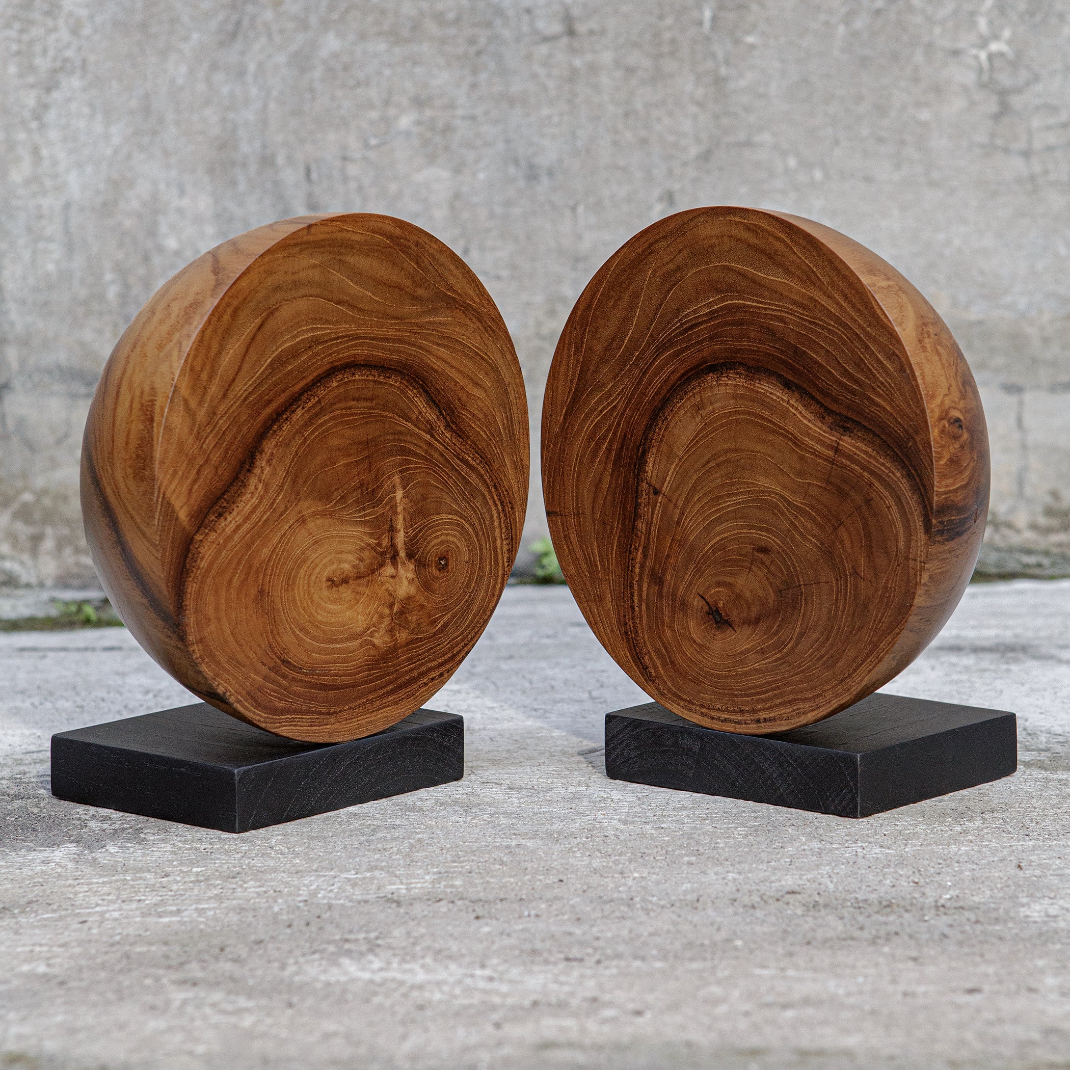 Uttermost Teak And Noir Bookends Set/2 - Image 4
