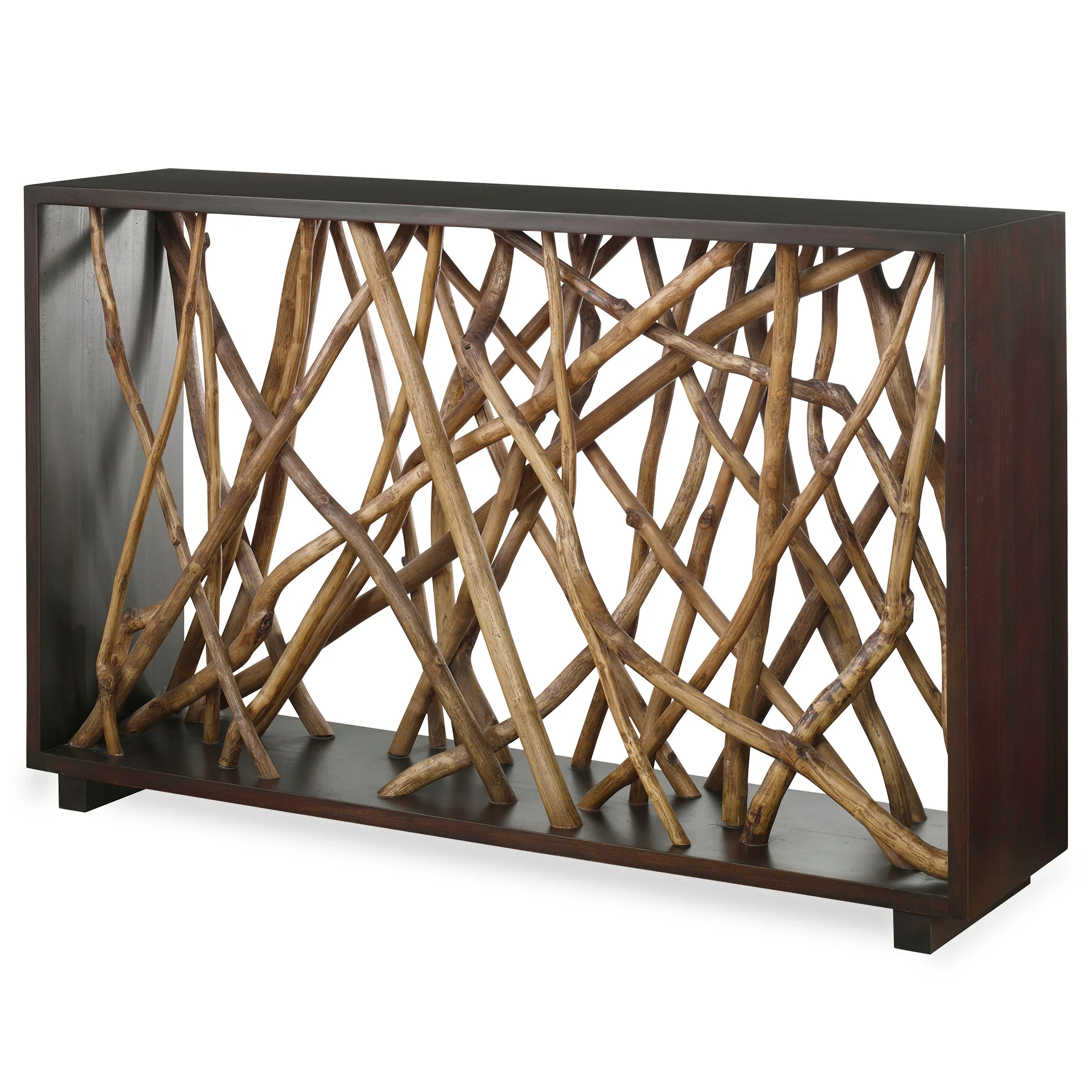 Uttermost Teak Maze Console Table - Image 4