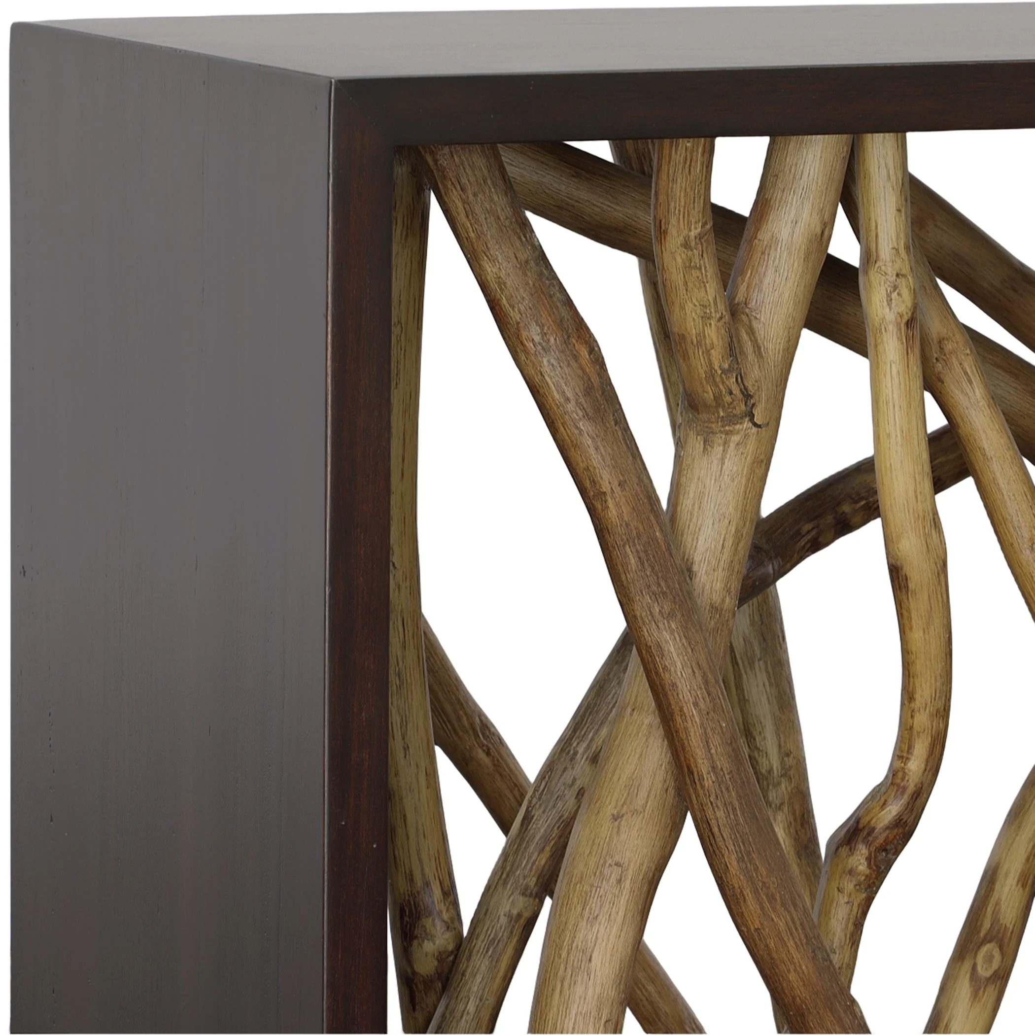 Uttermost Teak Maze Console Table - Image 5
