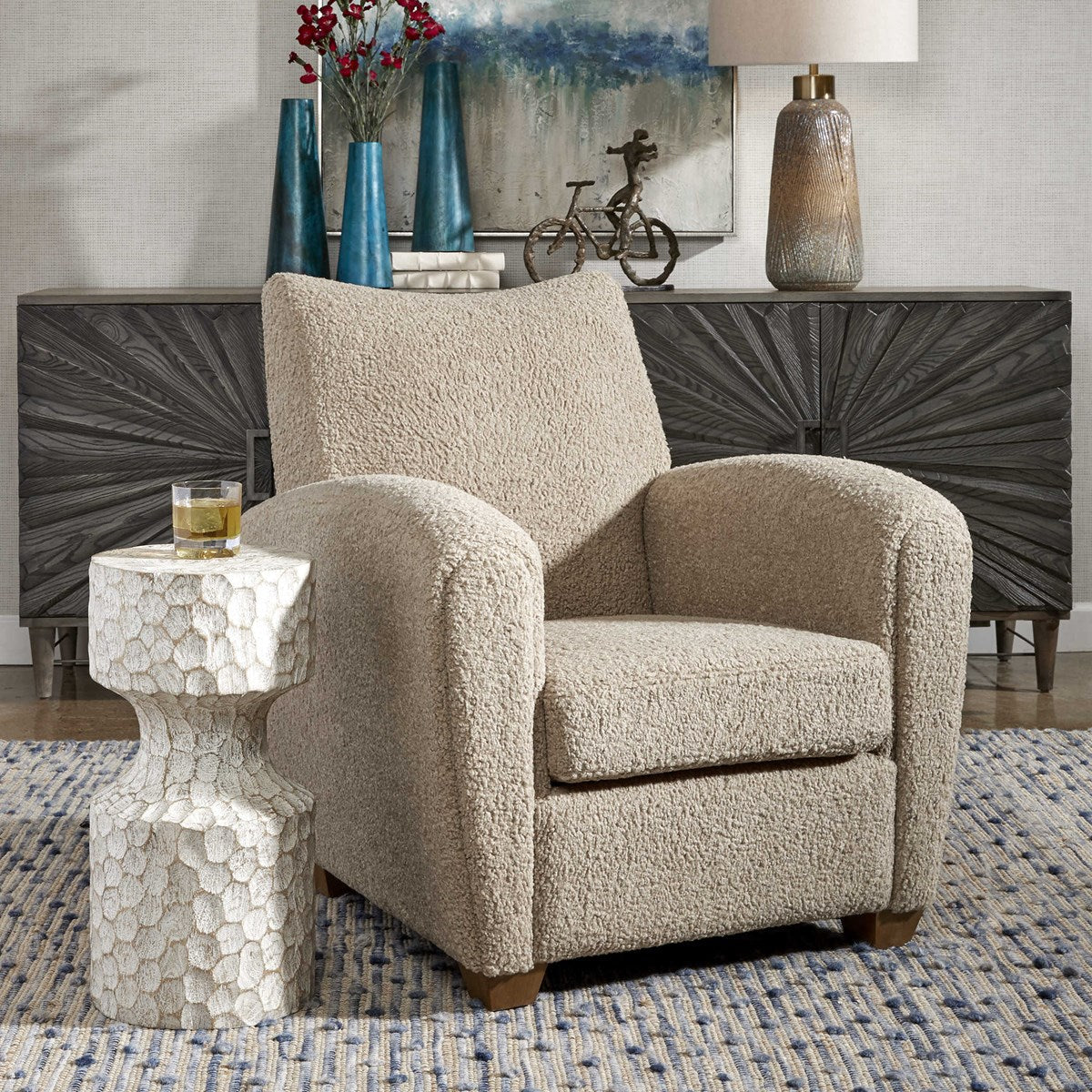 Uttermost Teddy Accent Chair, Latte