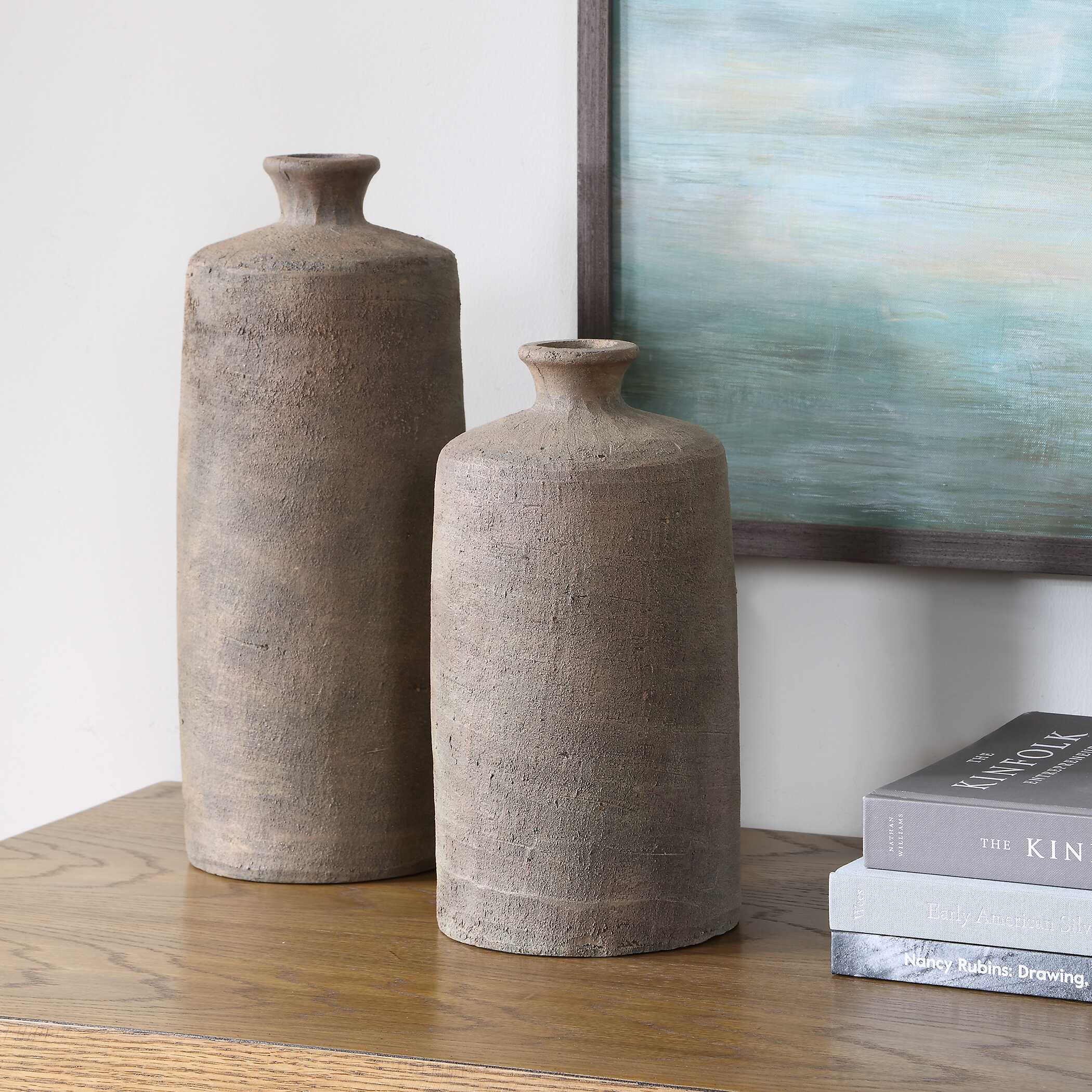 Uttermost Terrene Clay Vases, S/2 - Image 2