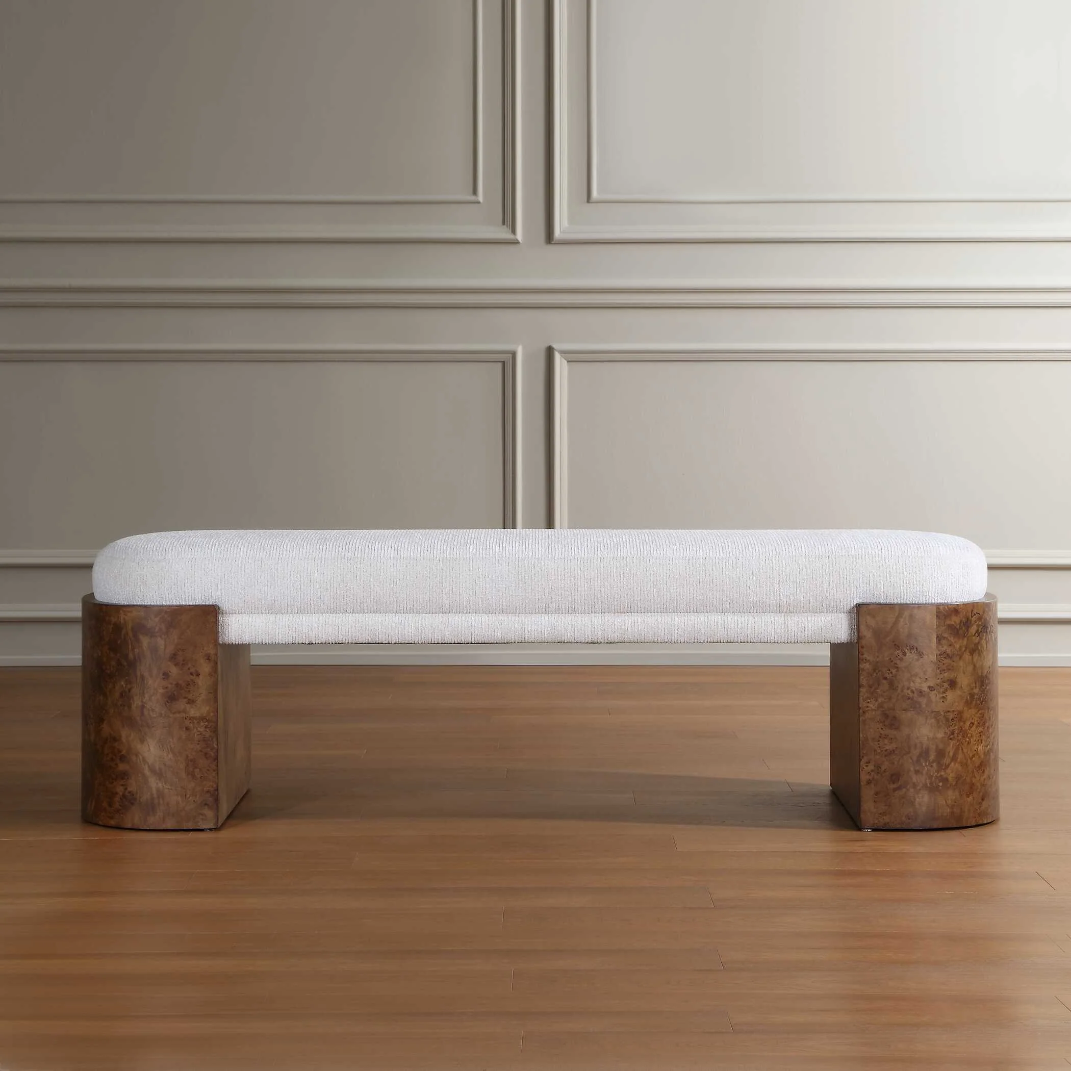 Uttermost Thorian Off-White Bench - Image 2