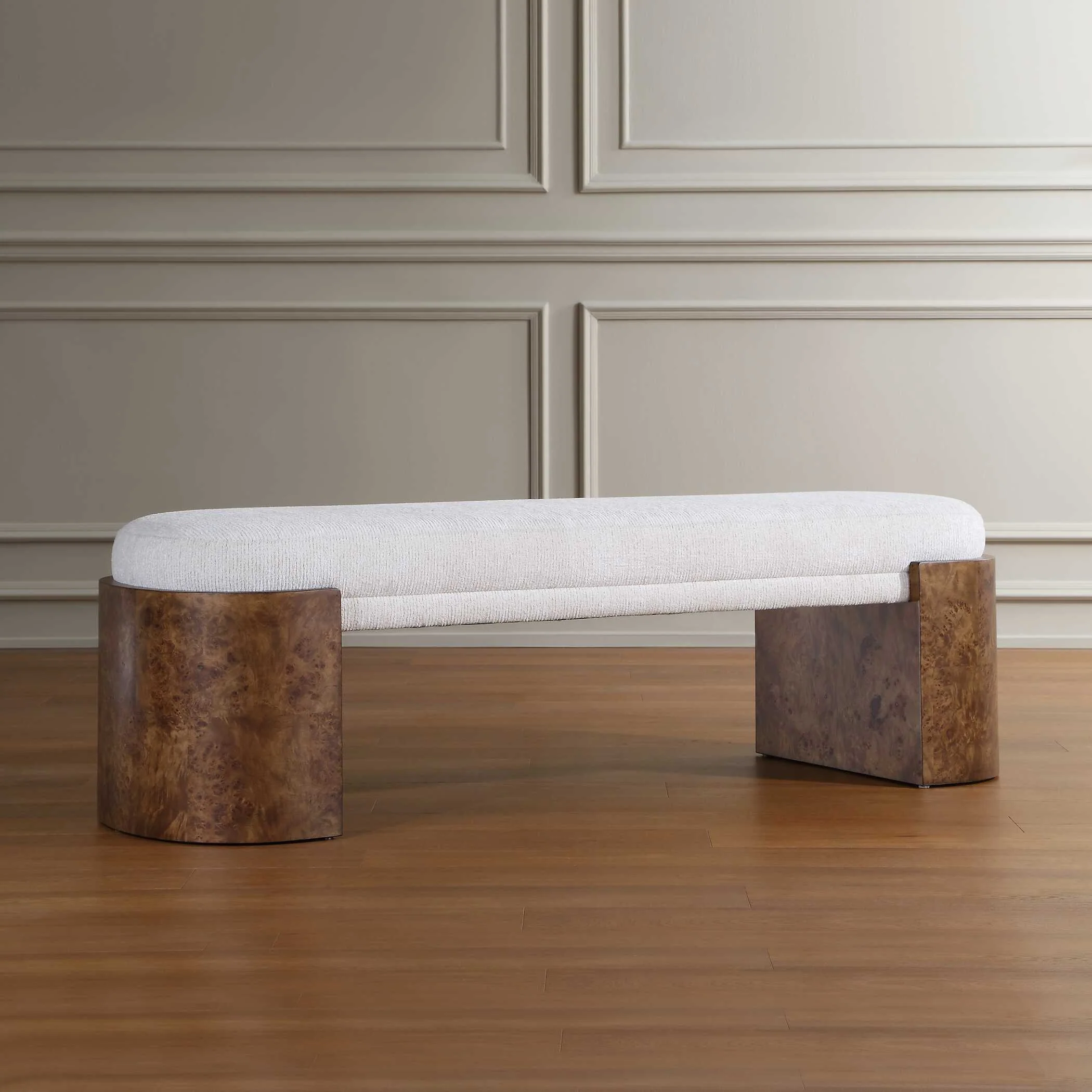 Uttermost Thorian Off-White Bench - Image 4