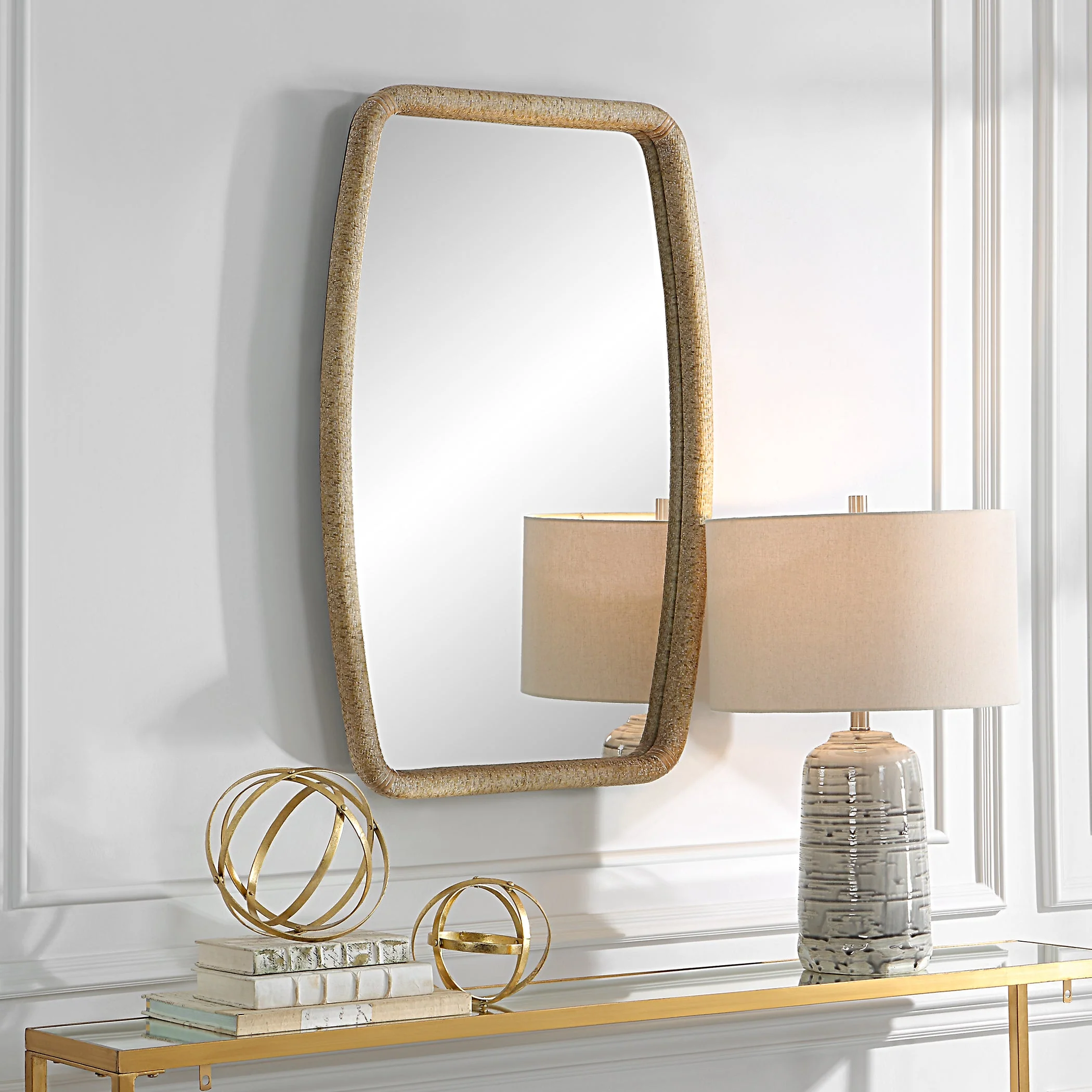 Uttermost Tiki Rattan Mirror - Image 2
