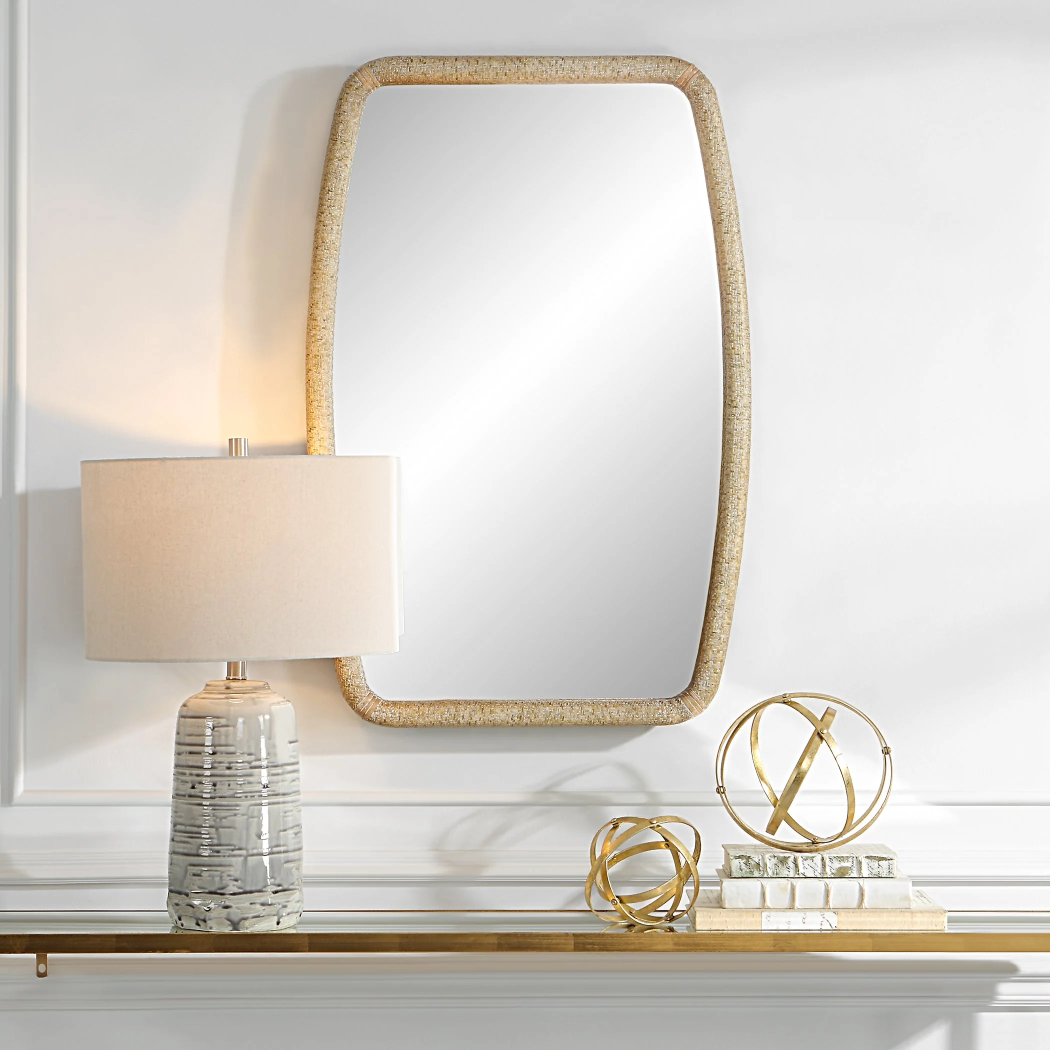 Uttermost Tiki Rattan Mirror - Image 4