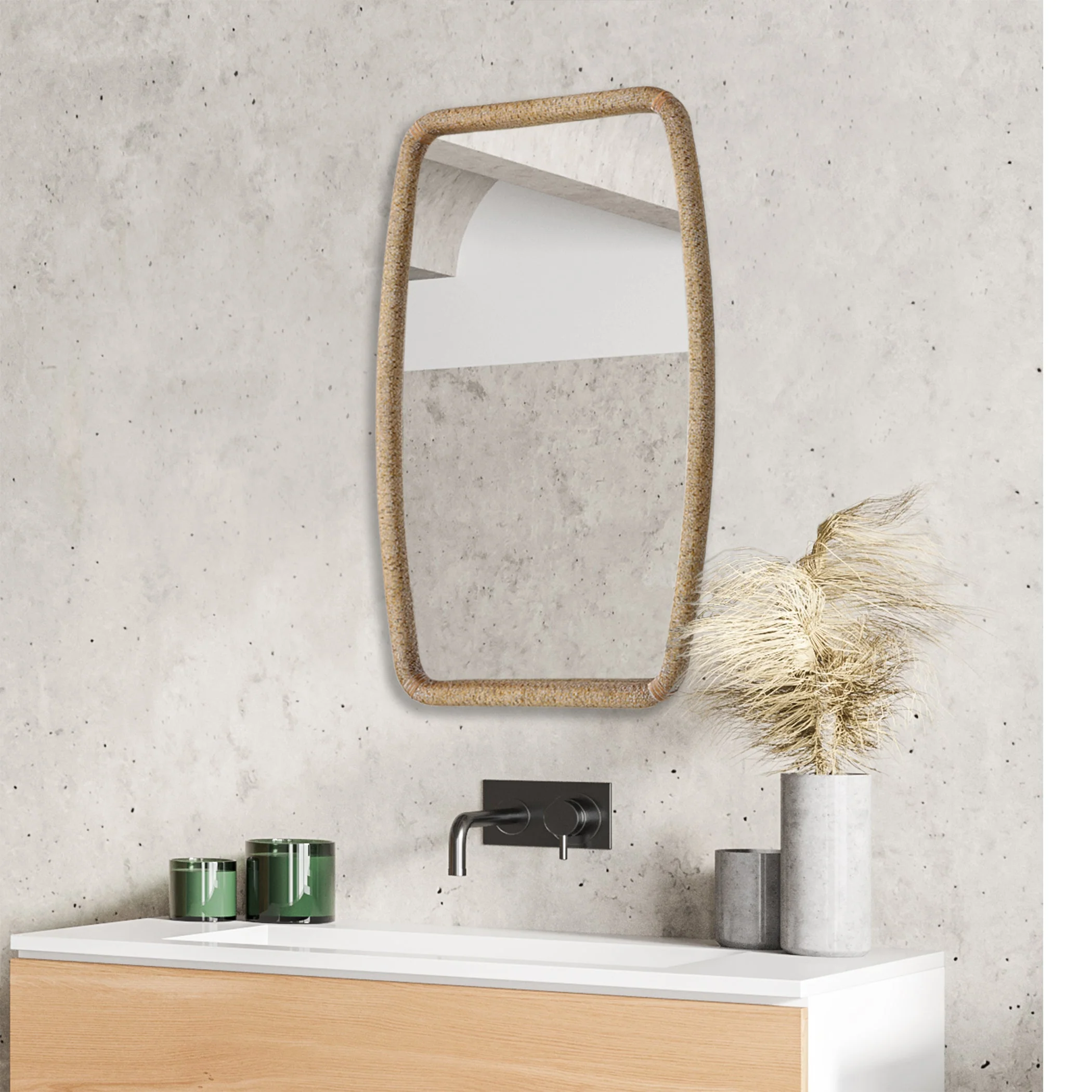 Uttermost Tiki Rattan Mirror - Image 5