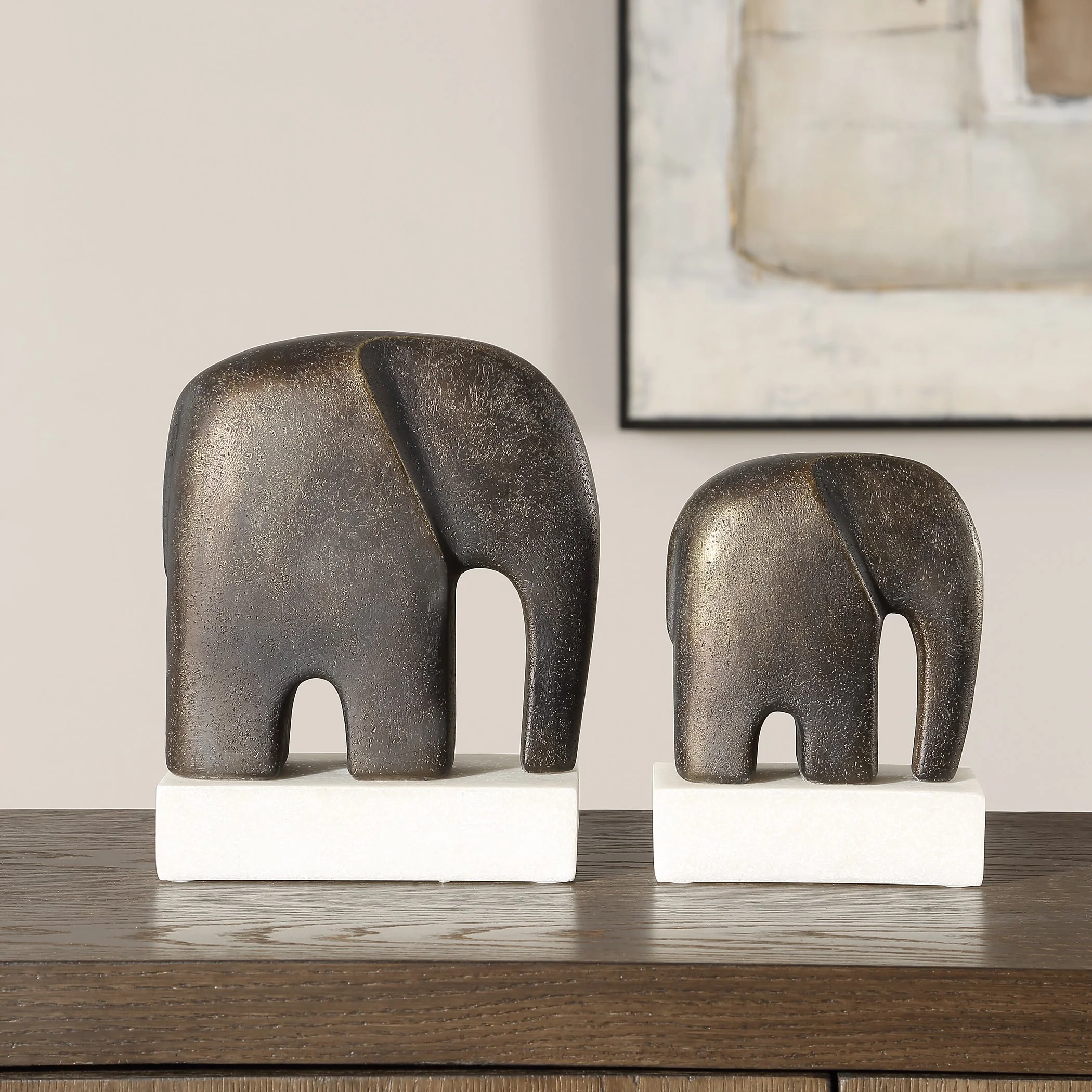Uttermost Timeless Tusk Bronze Sculptures Set/2 - Image 3