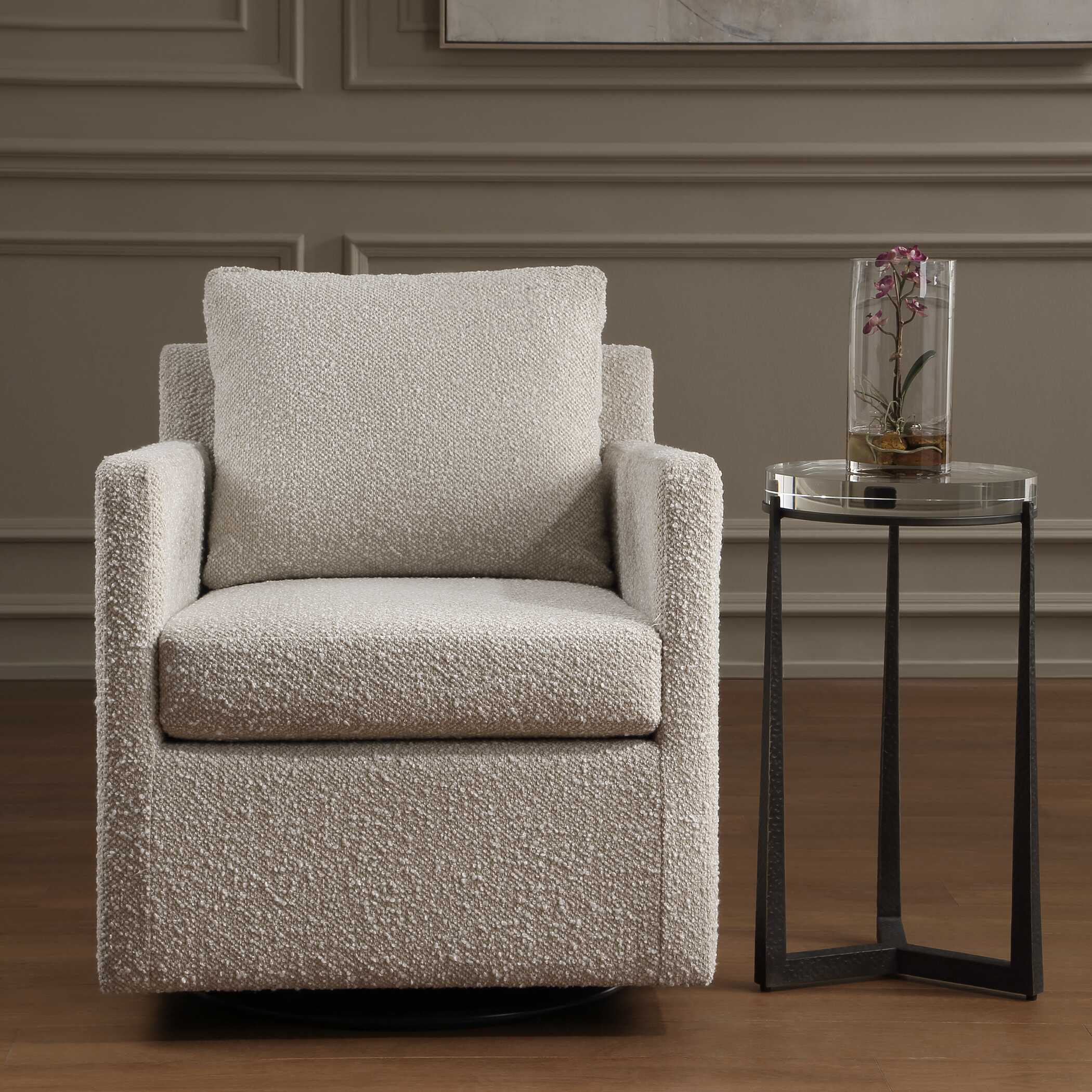Uttermost Tisdell Cream Swivel/Glider Chair - Image 2