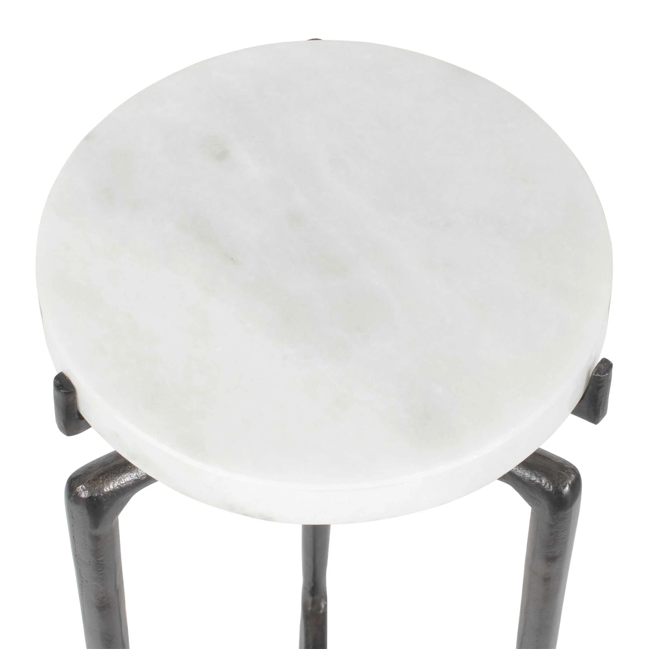 Uttermost Tobias White Marble Slab Drink Table - Image 5