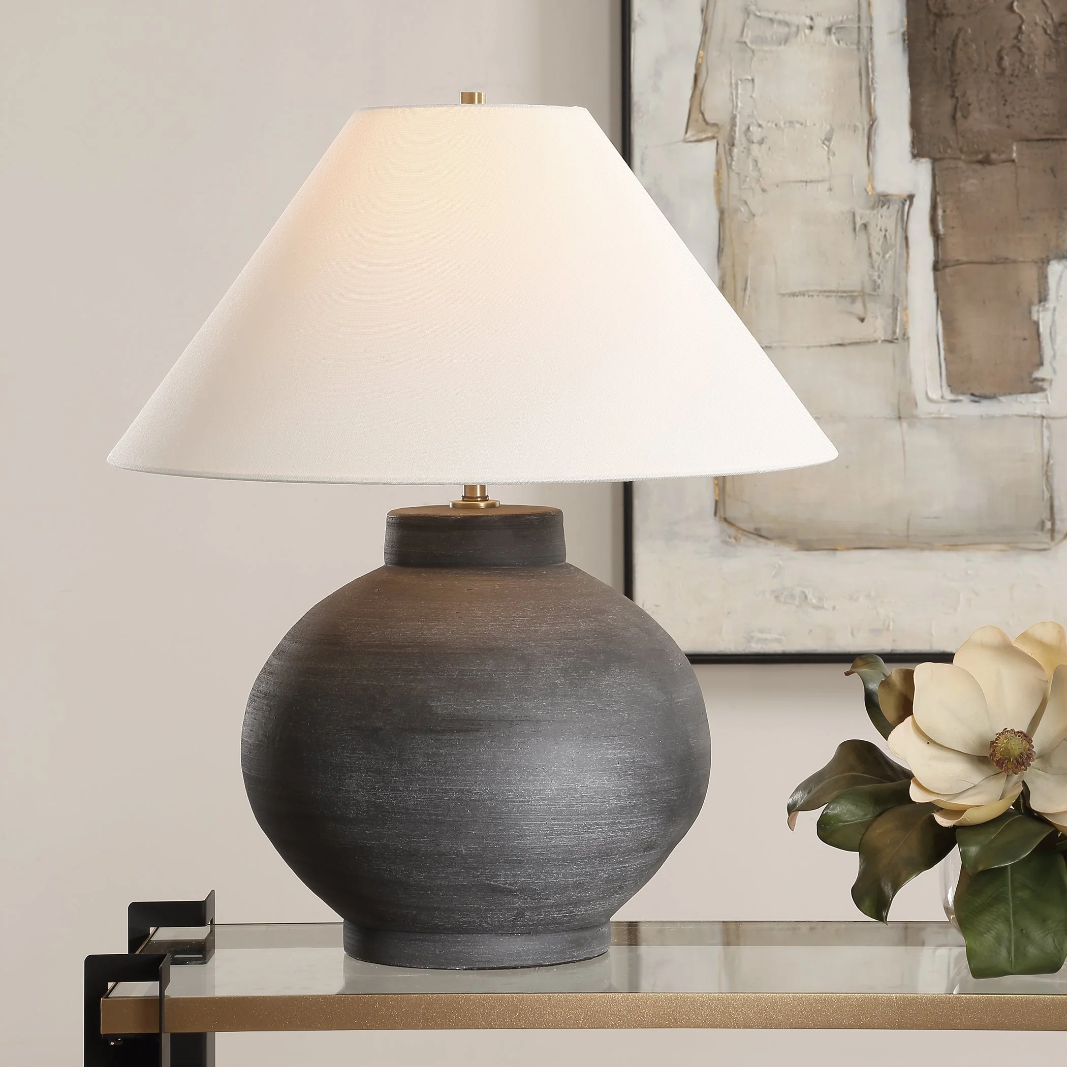 Uttermost Tramore Rustic Charcoal Table Lamp - Image 2