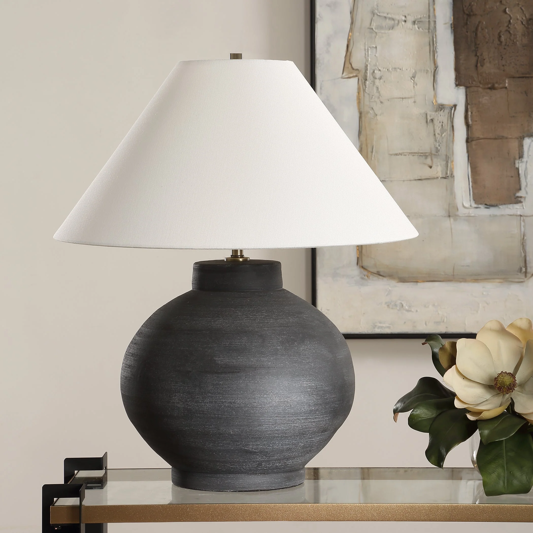 Uttermost Tramore Rustic Charcoal Table Lamp - Image 3