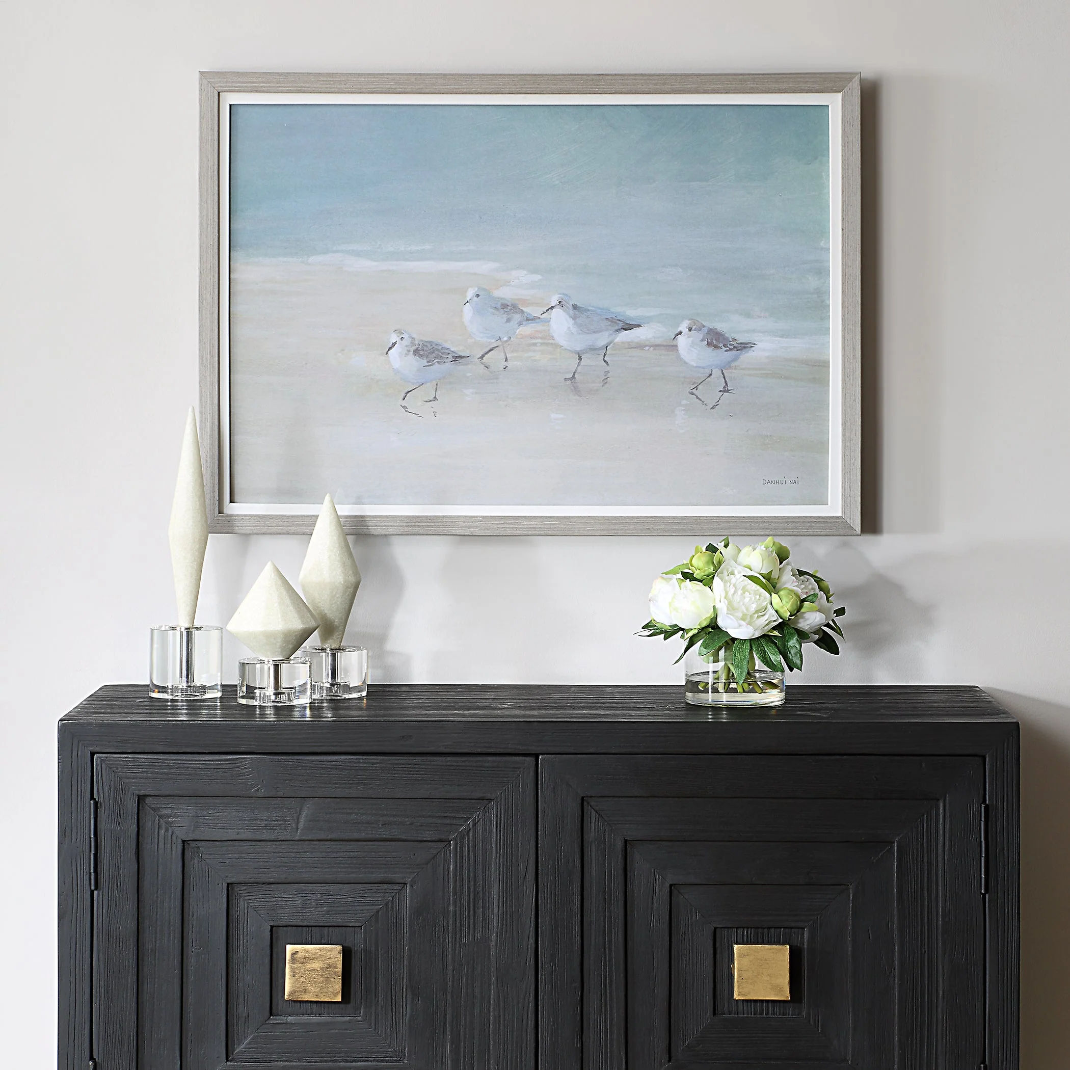 Uttermost Tranquil Shorebirds On The Sand Framed Print - Image 2