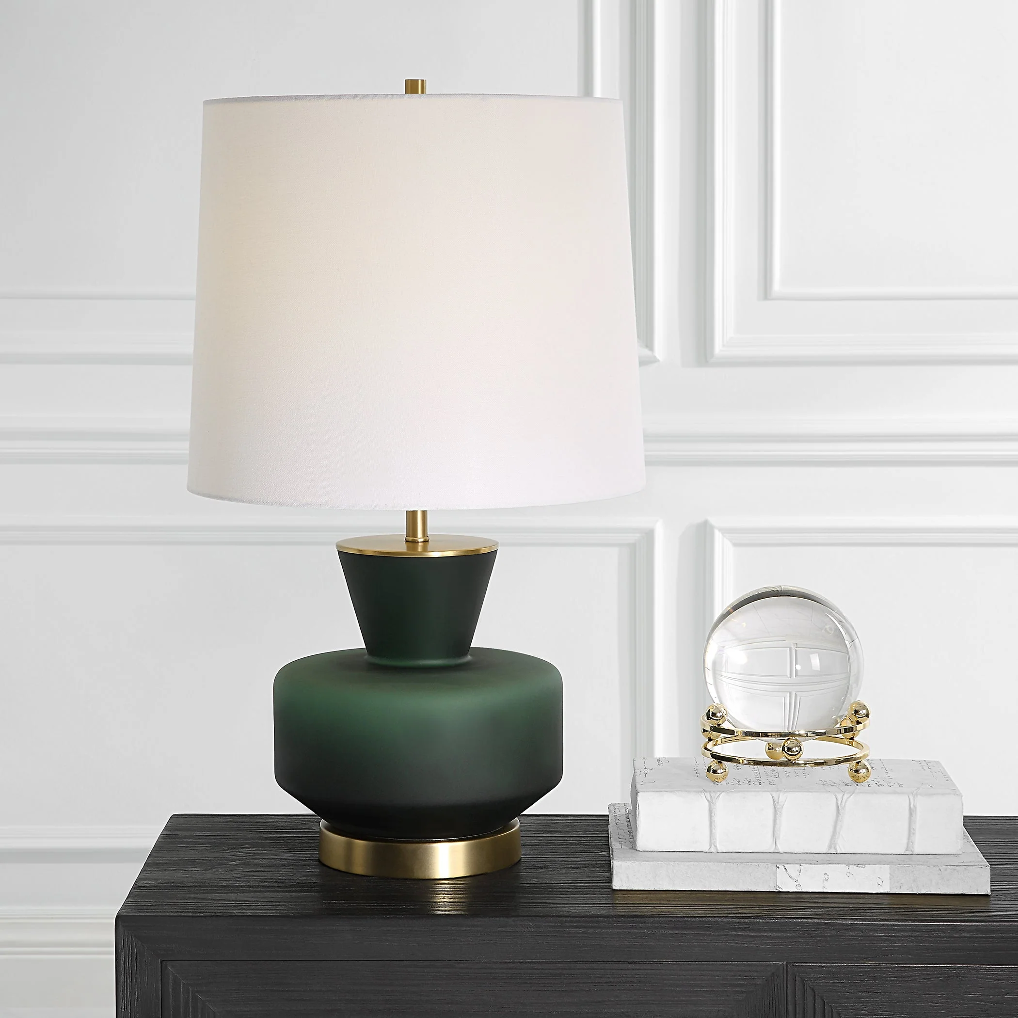 Uttermost Trentino Dark Emerald Green Table Lamp - Image 2