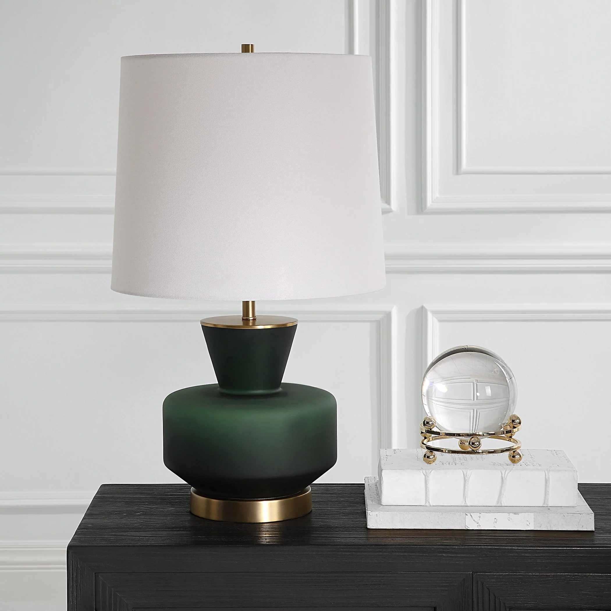 Uttermost Trentino Dark Emerald Green Table Lamp - Image 3