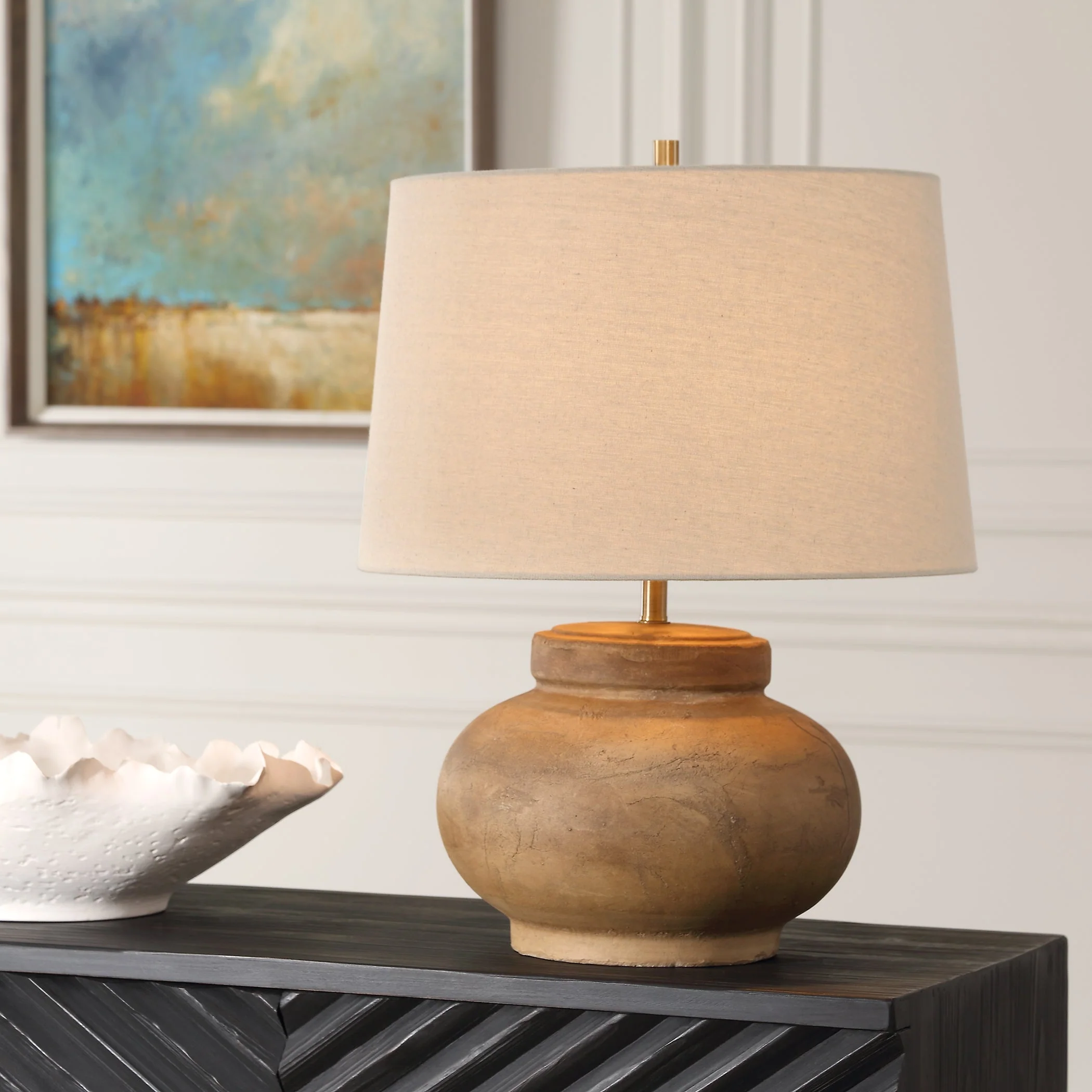 Uttermost Urbino Aged Terracotta Table Lamp - Image 2