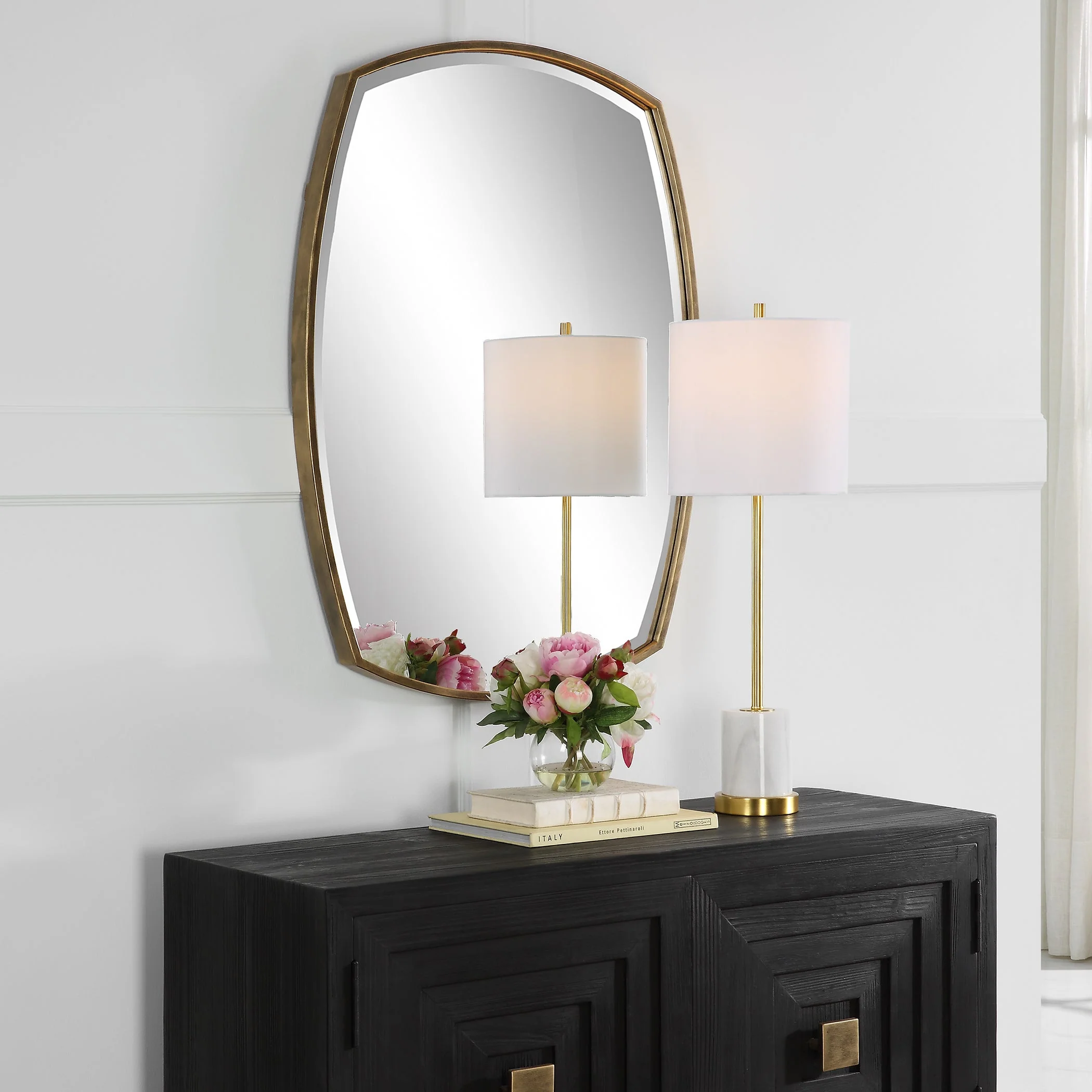 Uttermost Varenna Aged Gold Vanity Mirror - Image 3