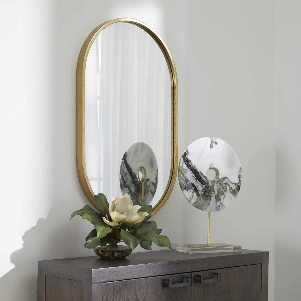 Uttermost Varina Gold Oval Mirror - Image 3