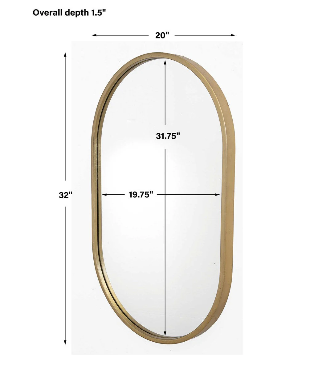 Uttermost Varina Gold Oval Mirror - Image 5