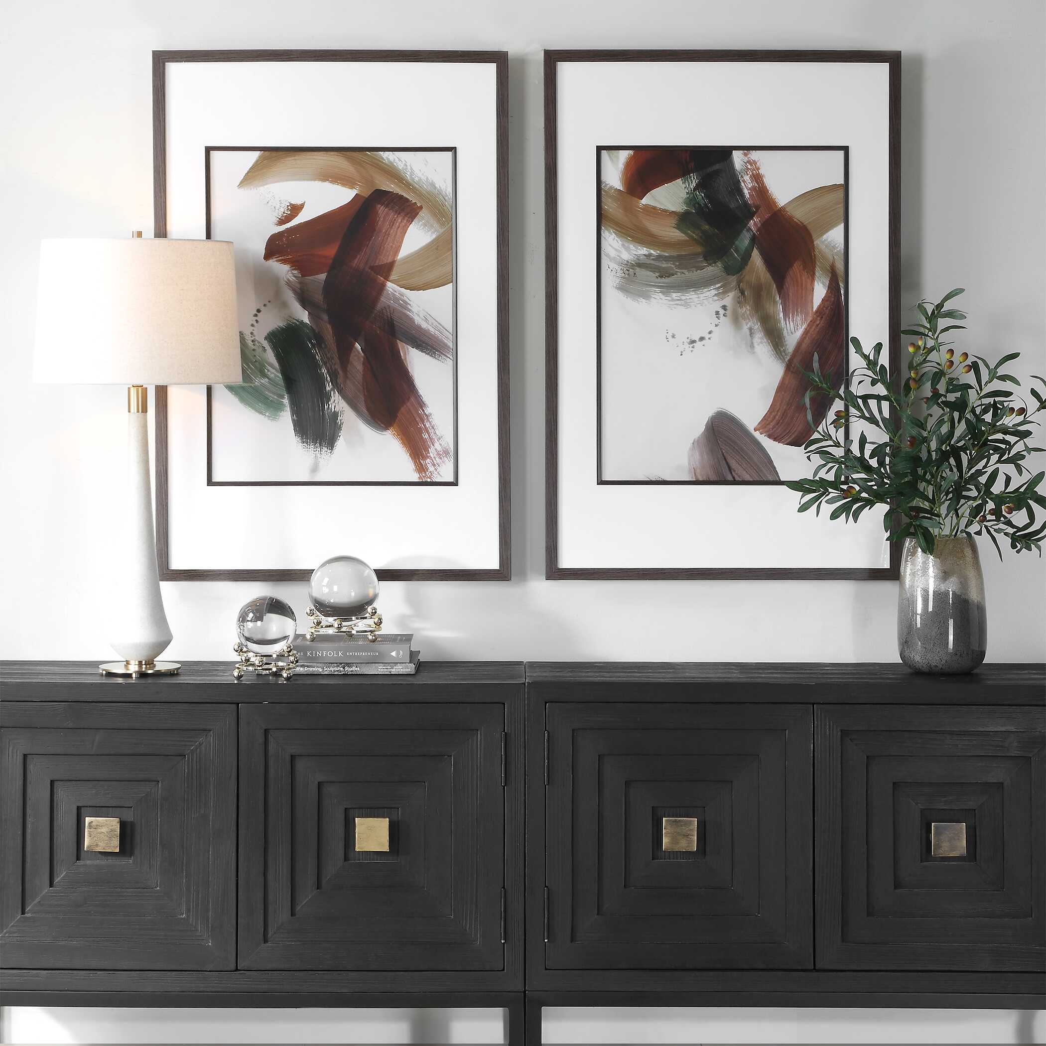 Uttermost Velocity Framed Abstract Prints, S/2 - Image 2