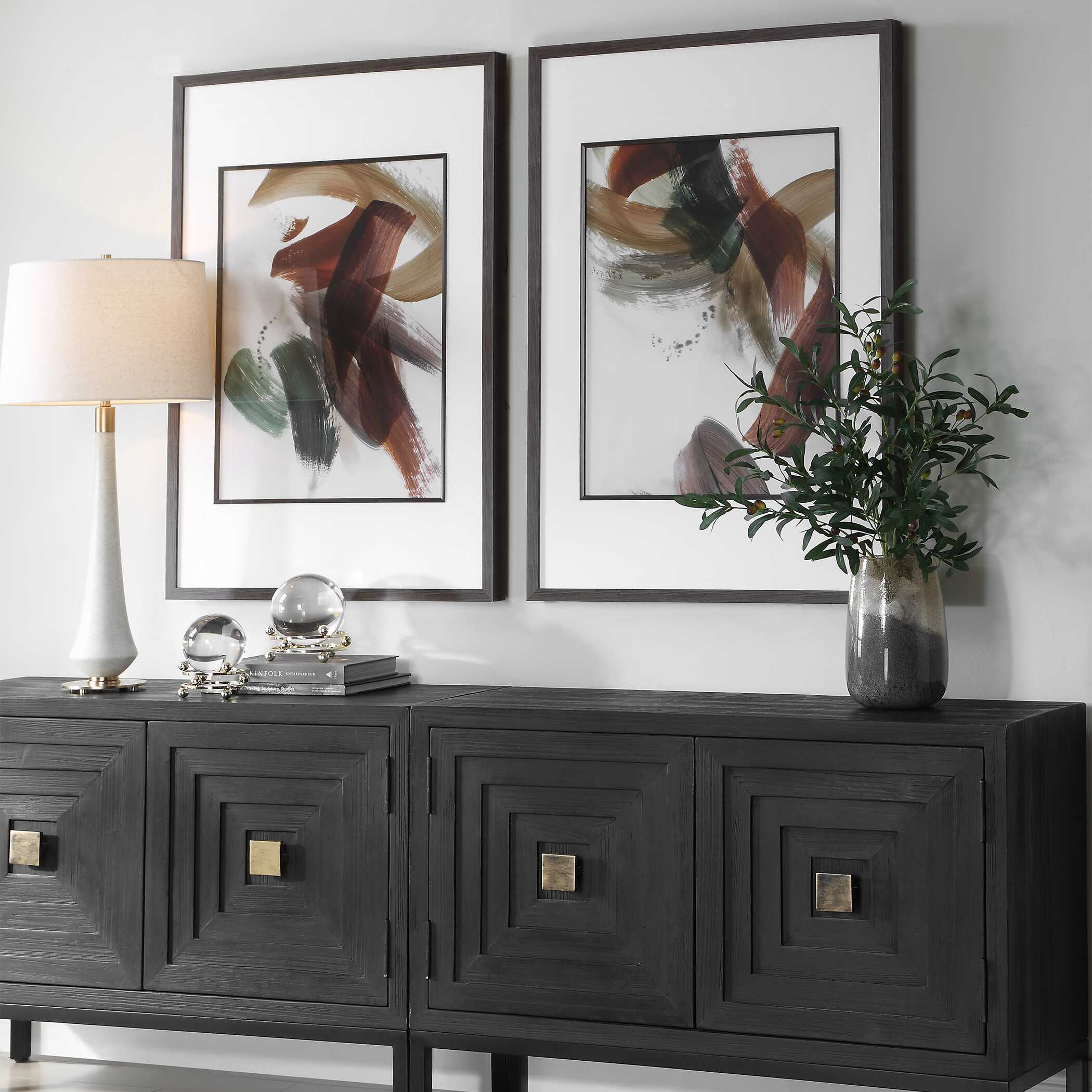 Uttermost Velocity Framed Abstract Prints, S/2 - Image 3