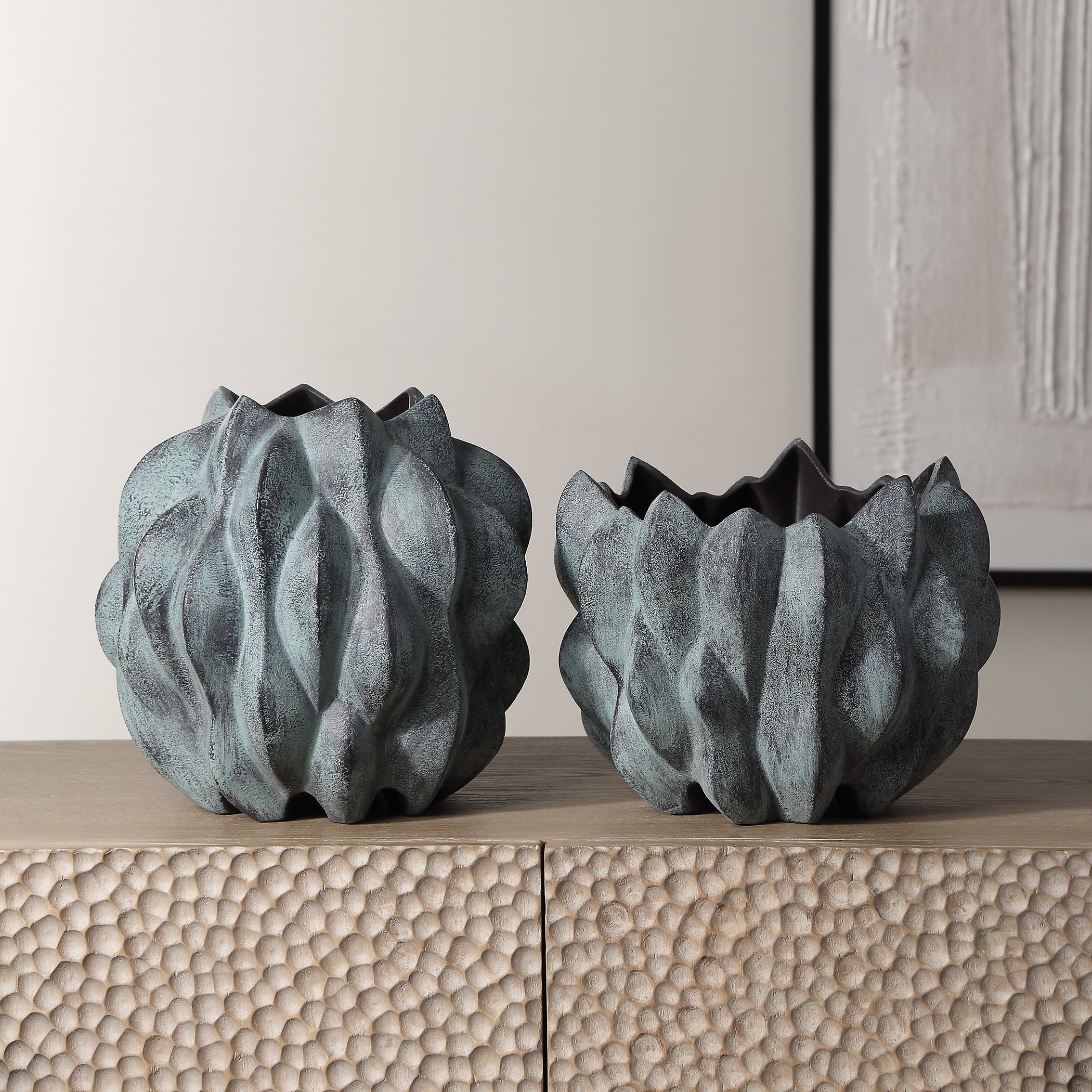 Uttermost Verdant Bronze, Vases, S/2 - Image 4