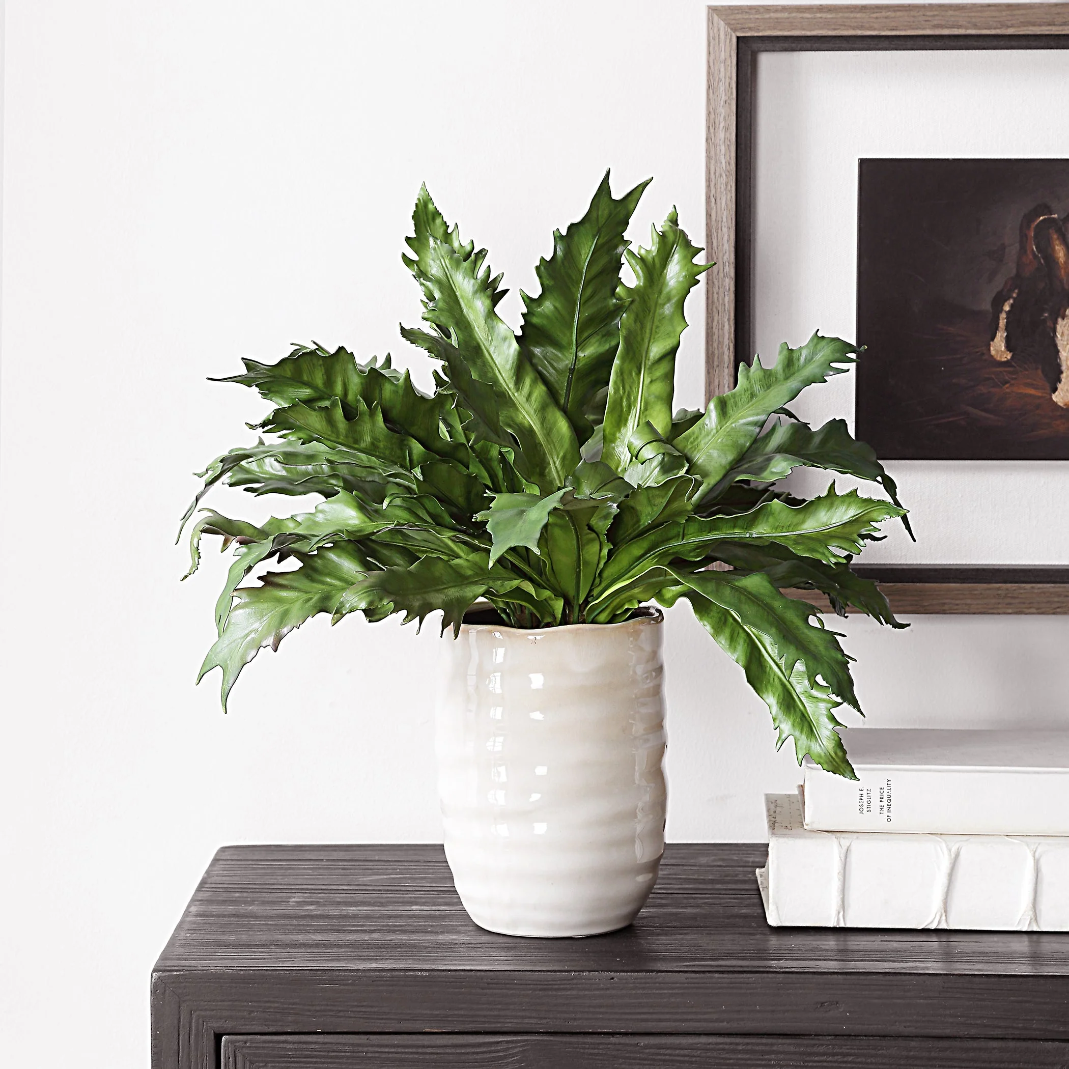Uttermost Verdure Fern In Glazed Pot - Image 3