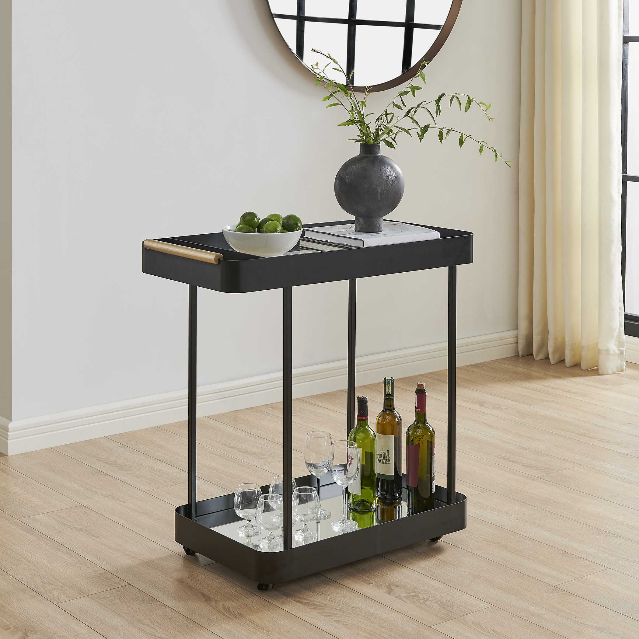 Uttermost Vesper Black Iron Bar Cart - Image 4