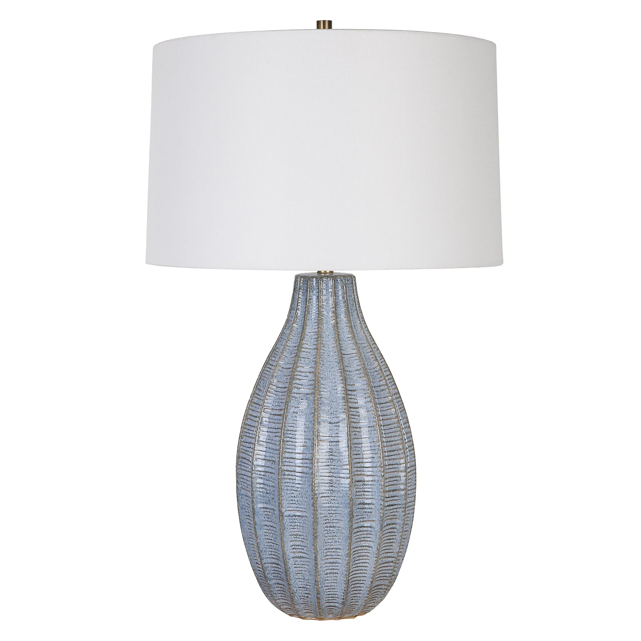 Uttermost Veston Blue Glaze Table Lamp - Image 4