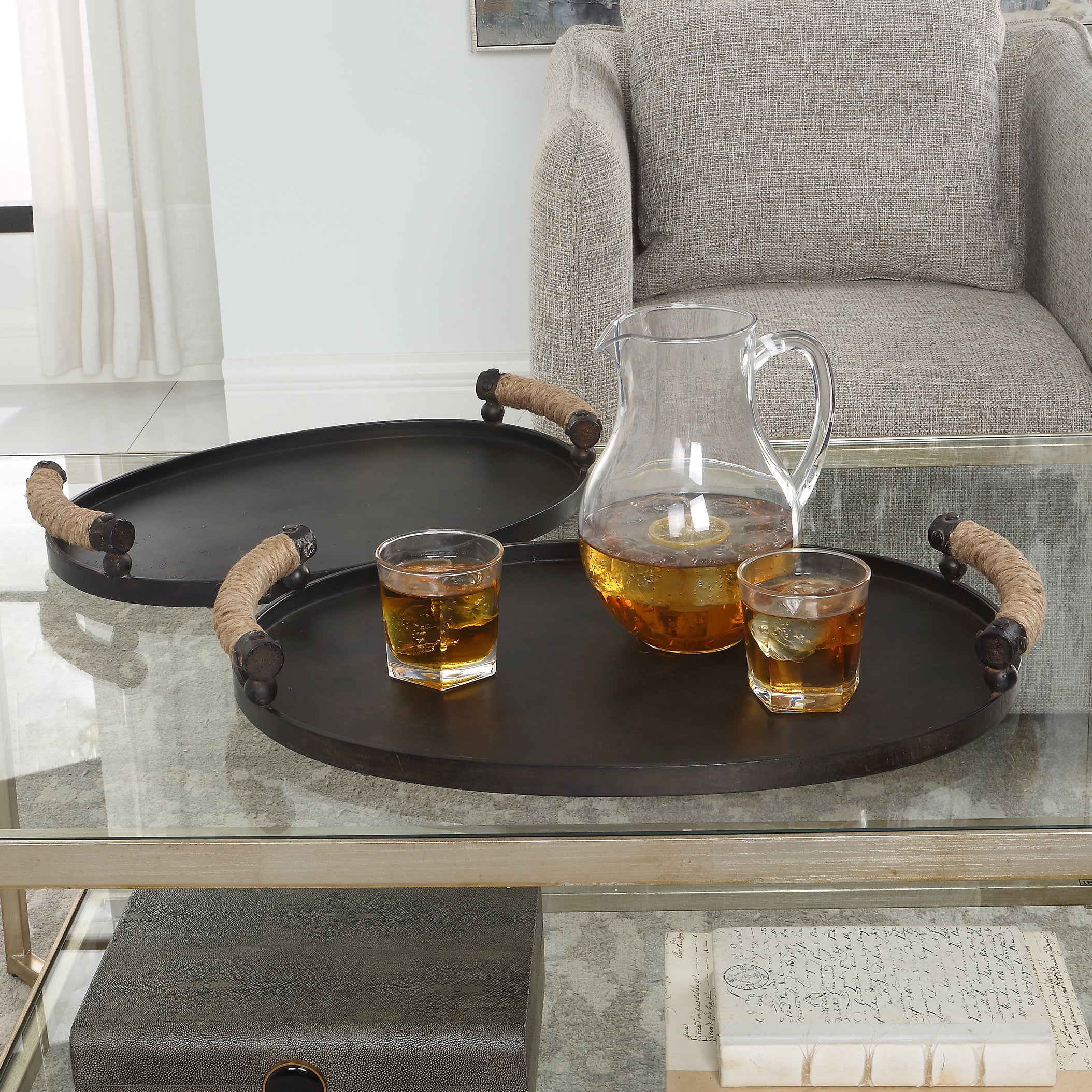 Uttermost Viggo Bronze Trays, Set/2 - Image 2