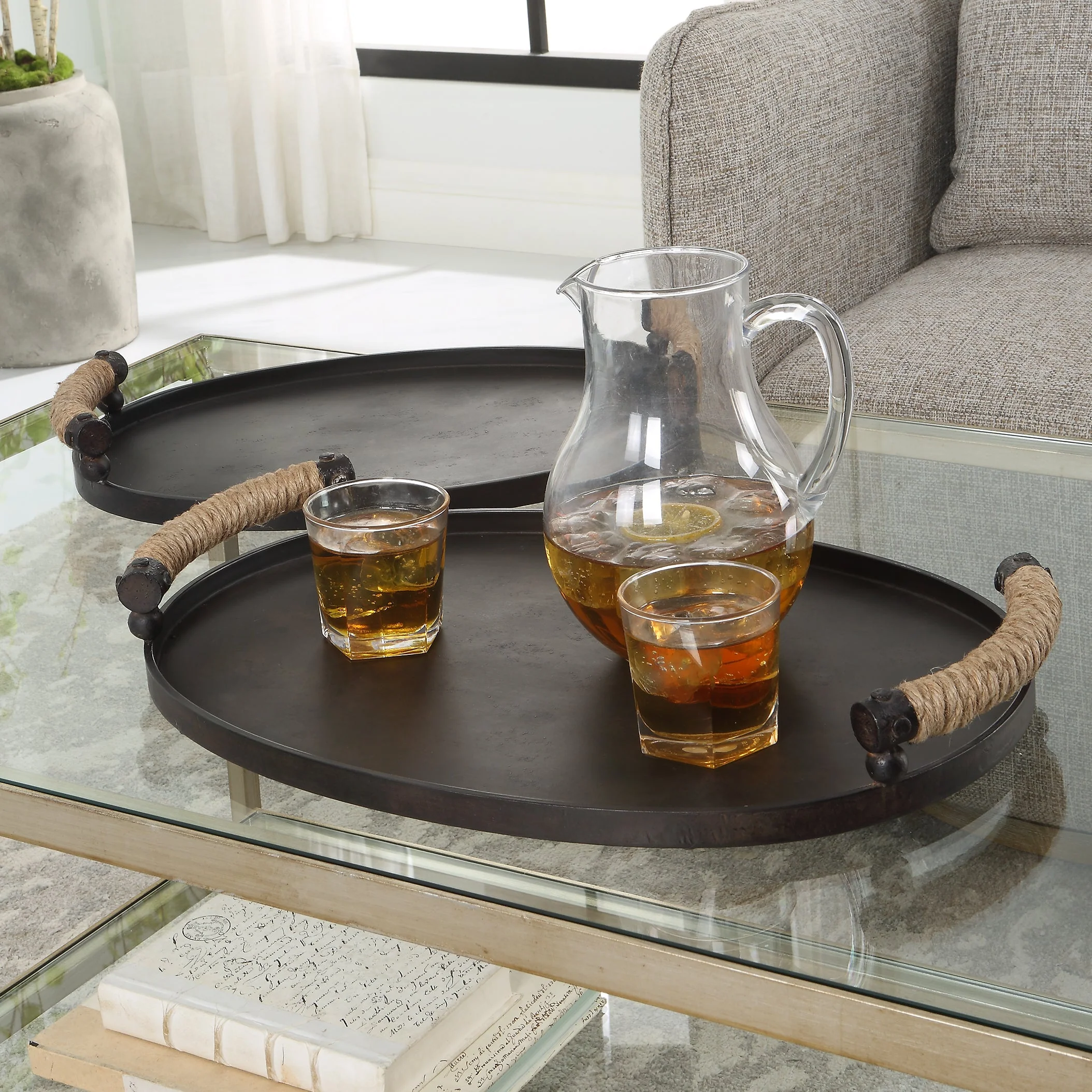 Uttermost Viggo Bronze Trays, Set/2 - Image 3