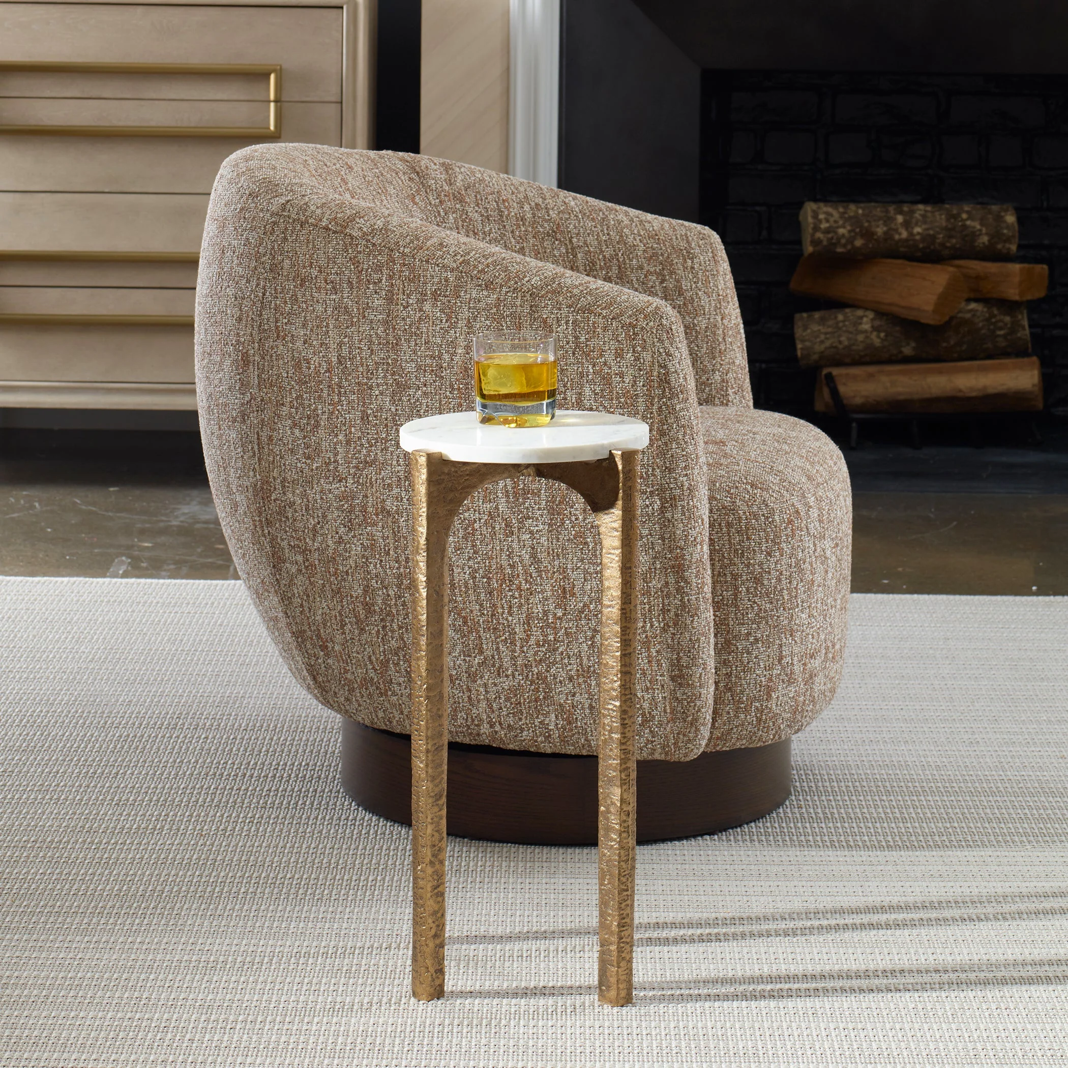 Uttermost Vivi Marble Drink Table - Image 5