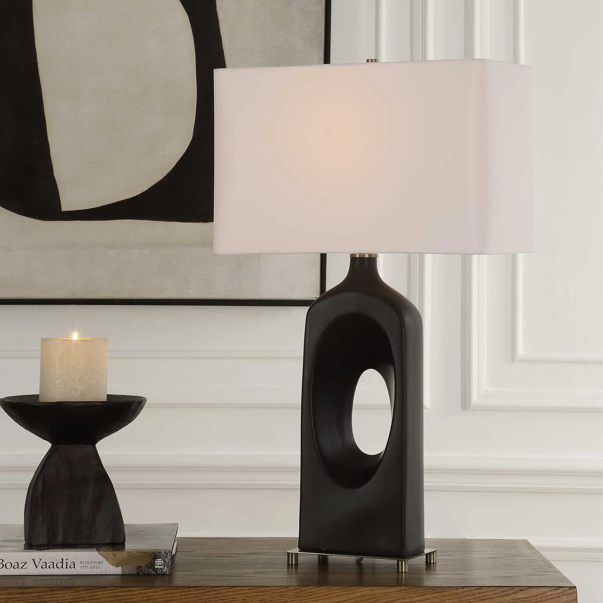 Uttermost Void Matte Black Table Lamp - Image 2