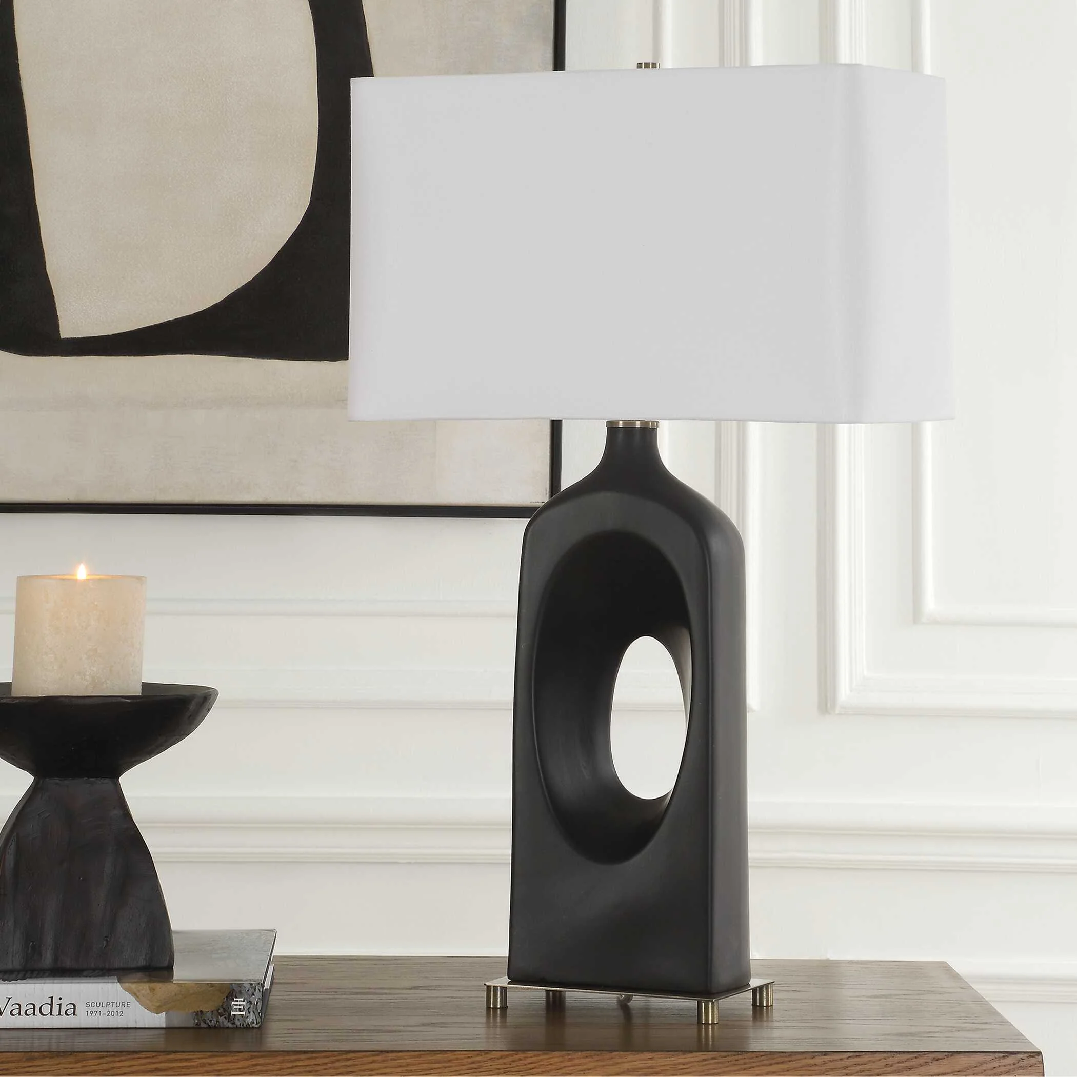 Uttermost Void Matte Black Table Lamp - Image 3
