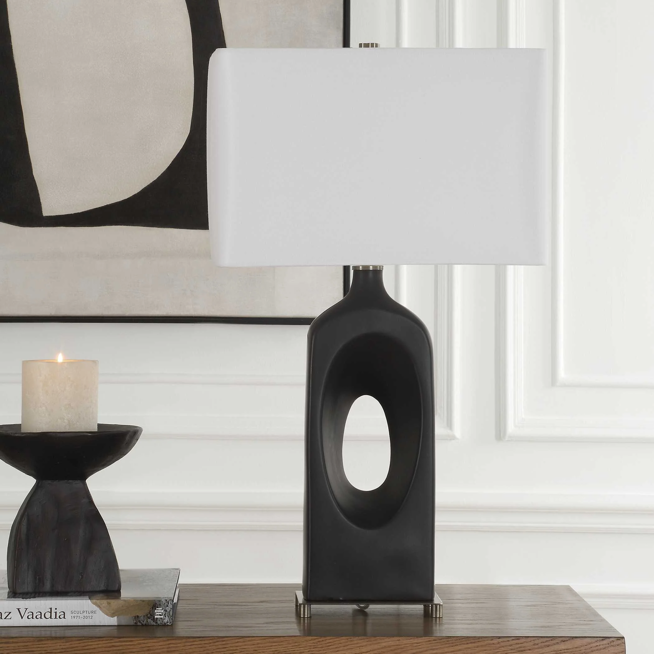 Uttermost Void Matte Black Table Lamp - Image 4