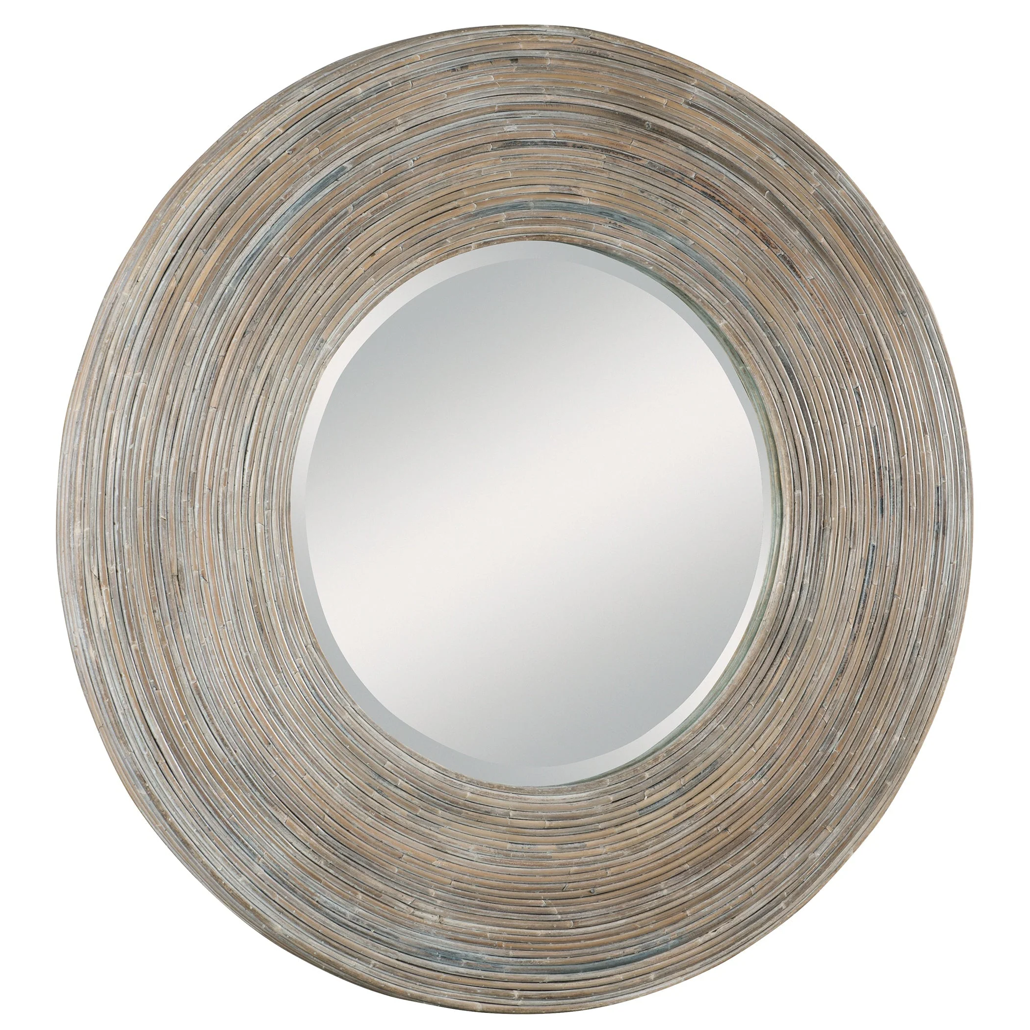 Uttermost Vortex White Washed Round Mirror - Image 3