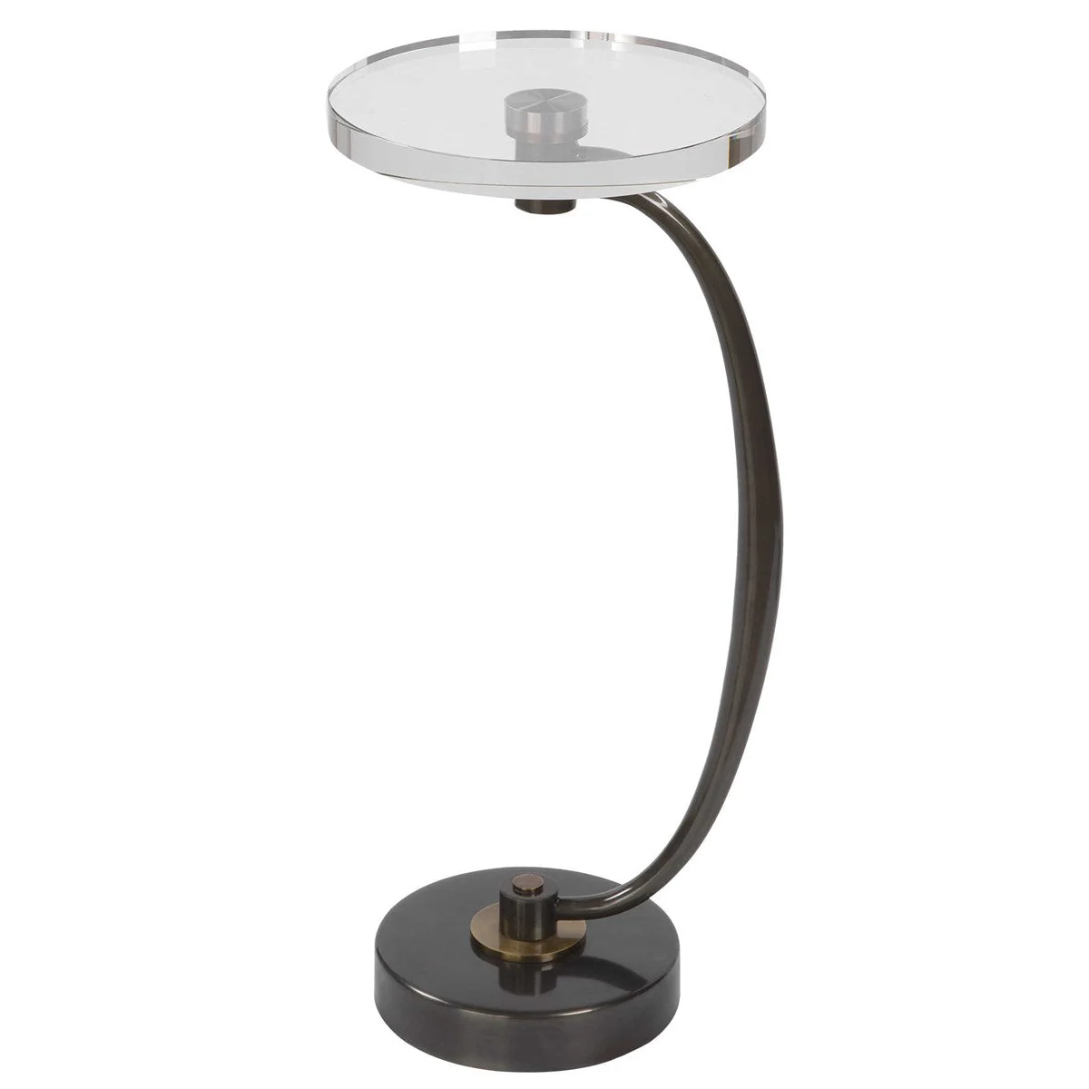 Uttermost Waveney Drink Table, Bronze - Image 2