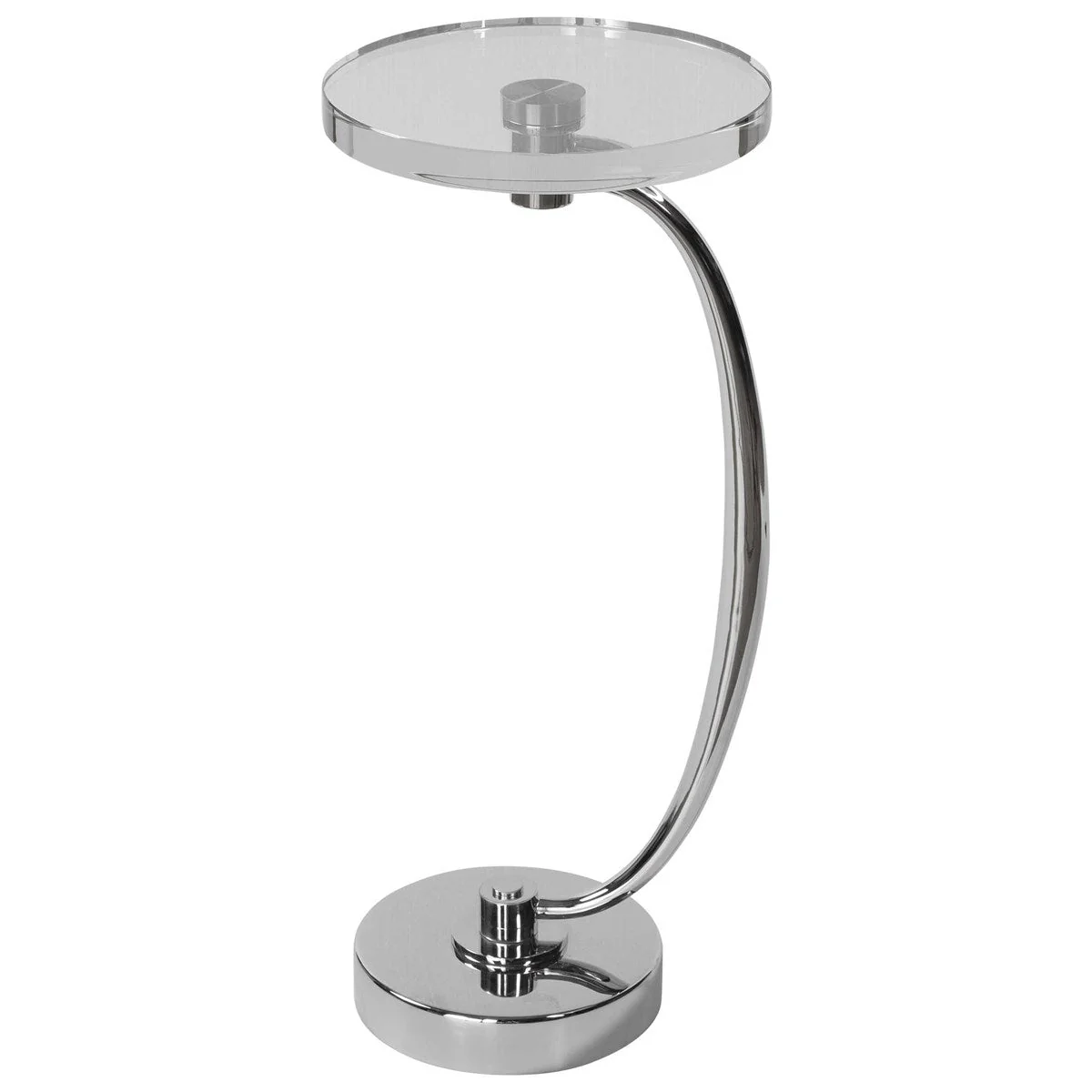 Uttermost Waveney Drink Table, Nickel - Image 2