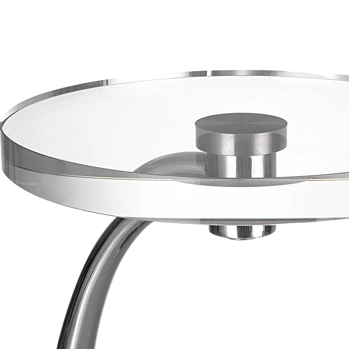 Uttermost Waveney Drink Table, Nickel - Image 6