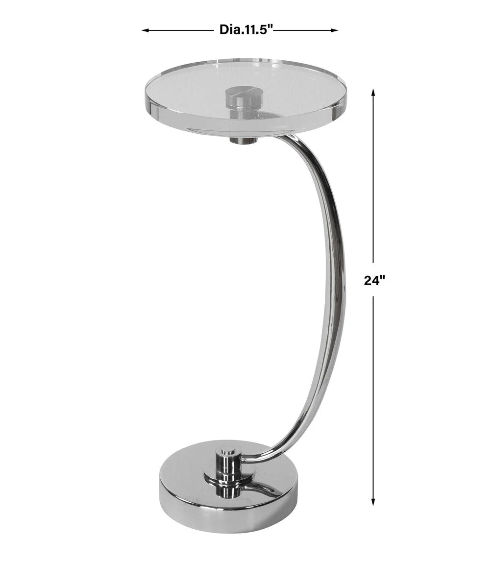 Uttermost Waveney Drink Table, Nickel - Image 7
