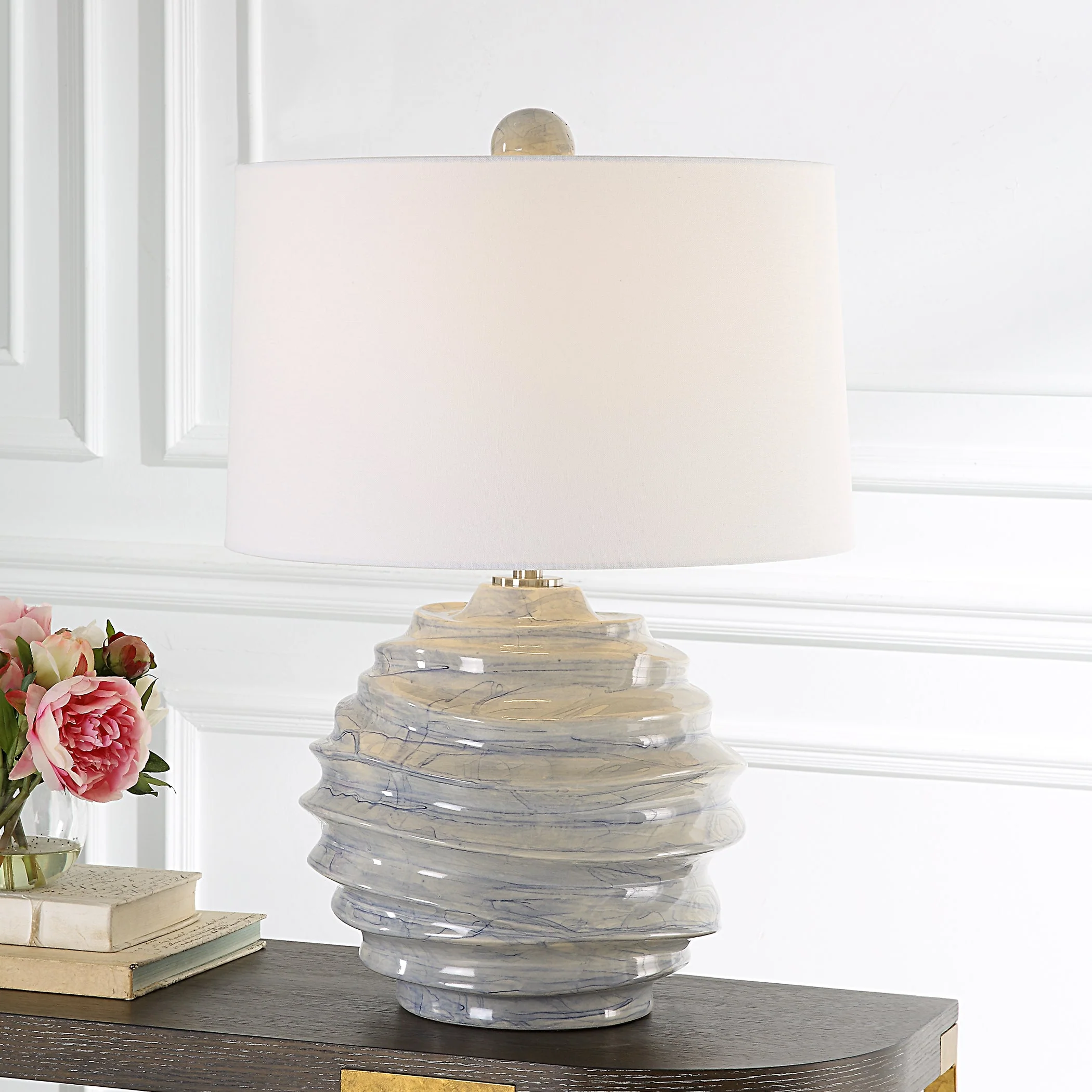 Uttermost Waves Blue & White Accent Lamp - Image 2