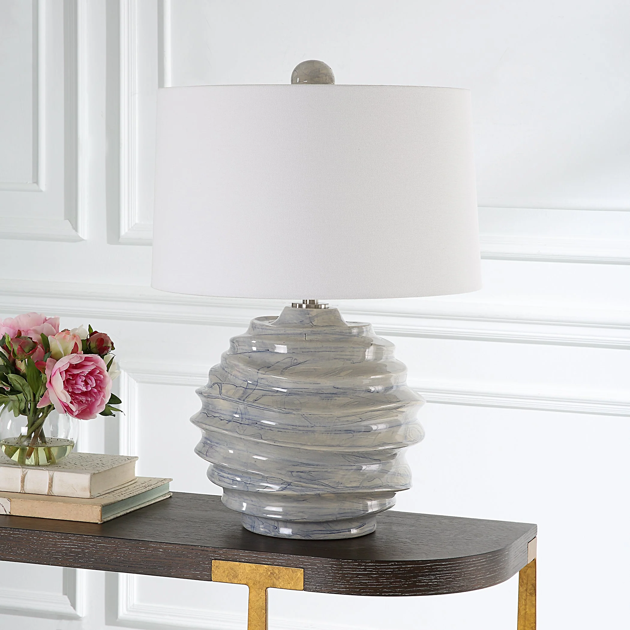 Uttermost Waves Blue & White Accent Lamp - Image 4